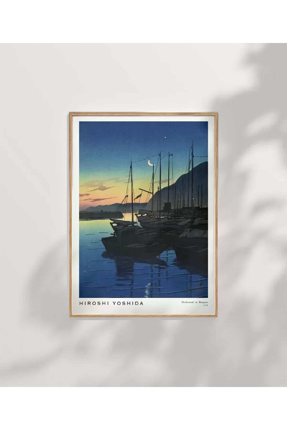 VOGLOO Çerçevesiz Poster Hiroshi Yoshida Beppu'da Sabah