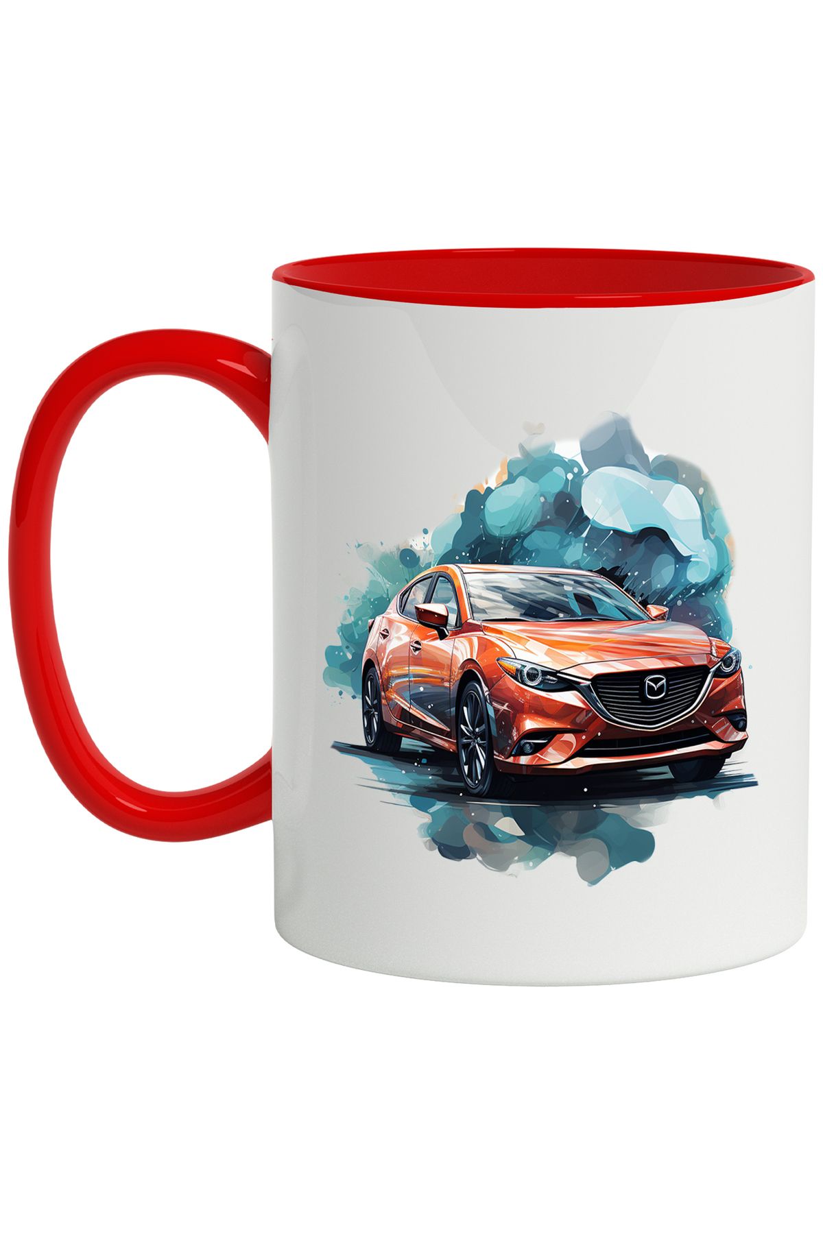 StoryGift Romania Cana Cu Masina, Mazda, Vechiul,, Car, Viteza, Apa, Watercolor, Multicolor 330 M, Cu ,stg - One Size