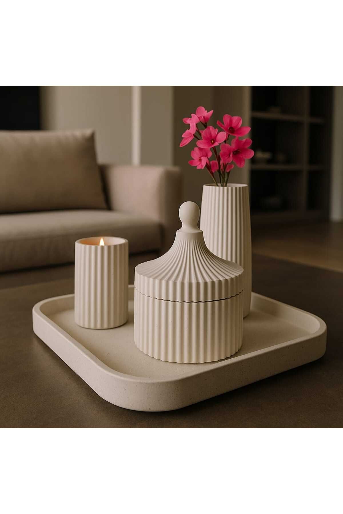 Karra Art Beton Dekoratif 4 Parça Set