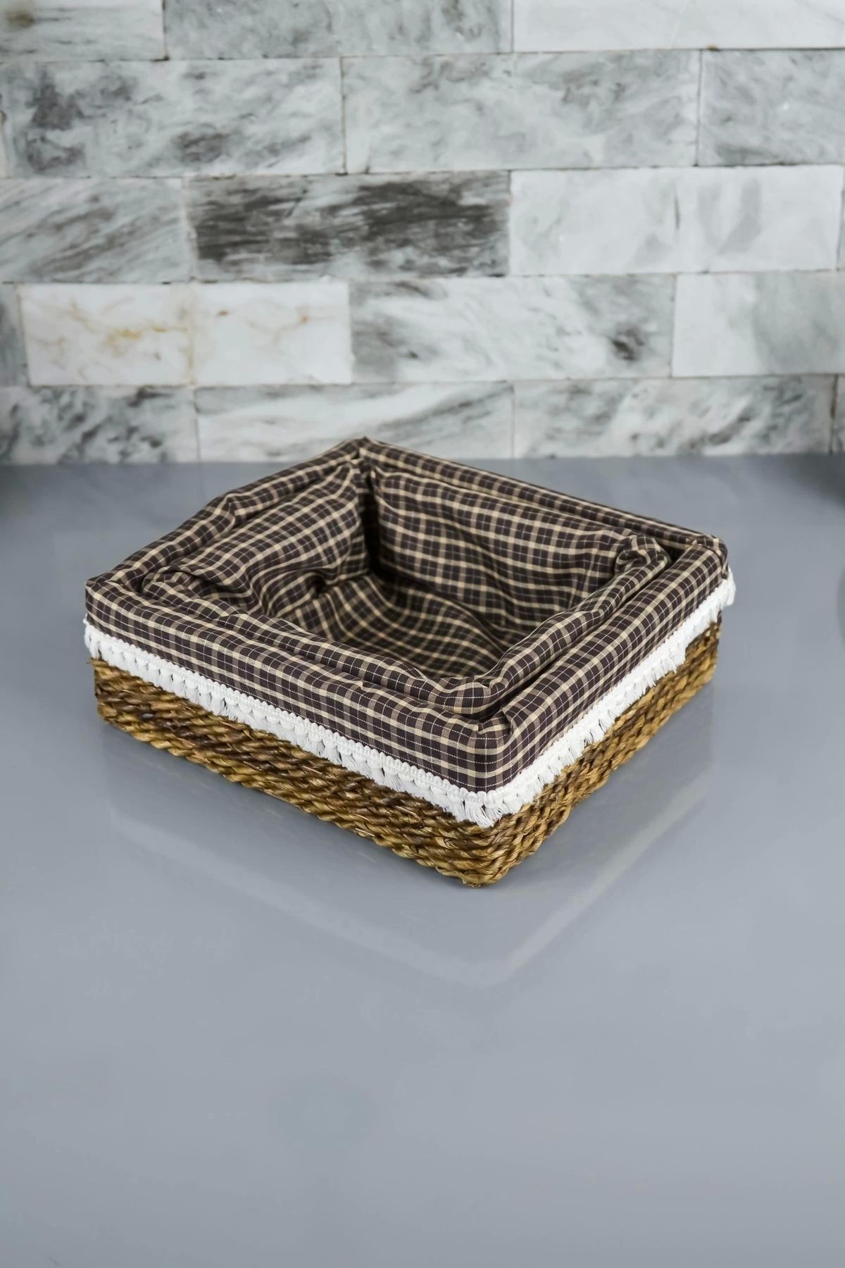 AVANTAGE HOME-Lotte - 2 Pieces Rectangular Wicker Multi-Purpose Basket 29 X 19 Cm 4