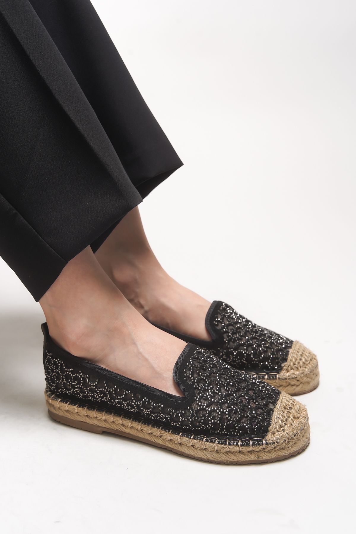 Riccon Jehyeth Kadın Espadril 00128 Siyah