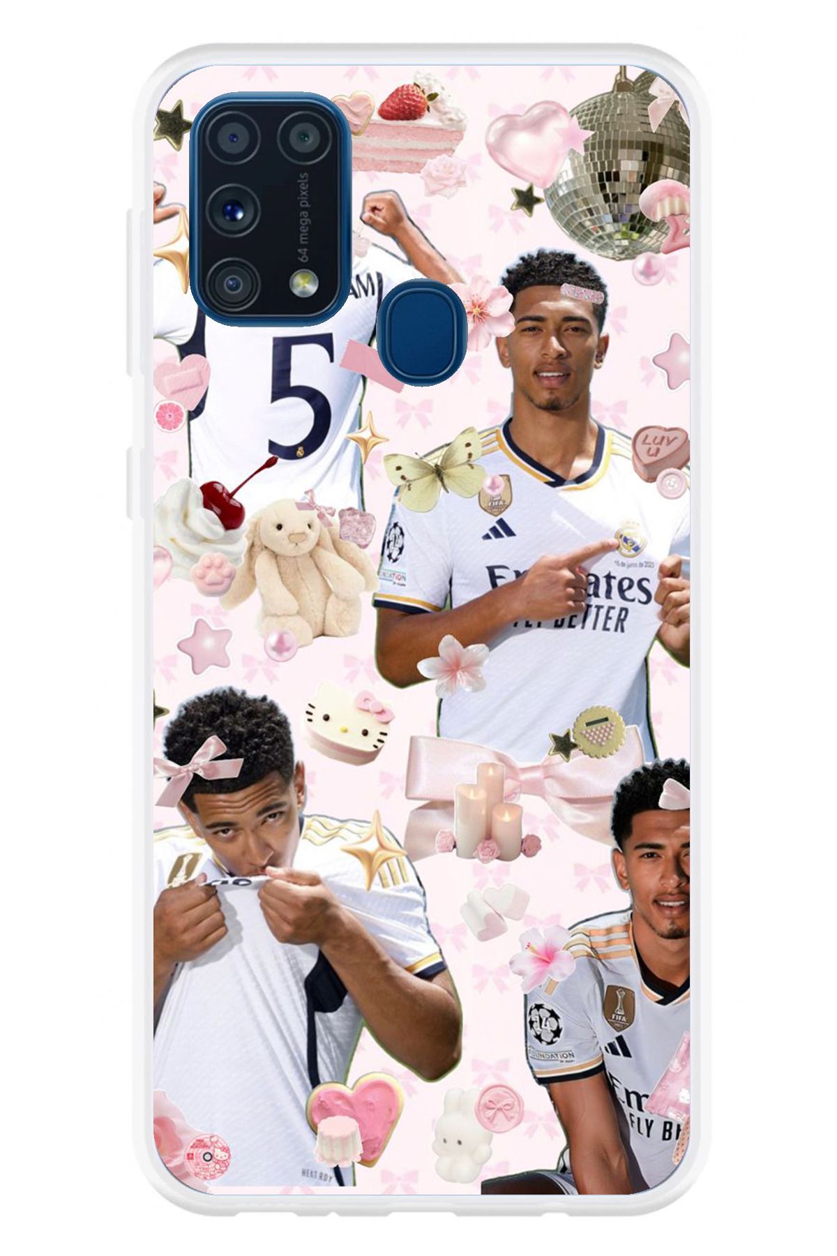 TechTree Samsung Galaxy M31 Uyumlu Jude Bellingham Şeffaf Silikon Kılıf