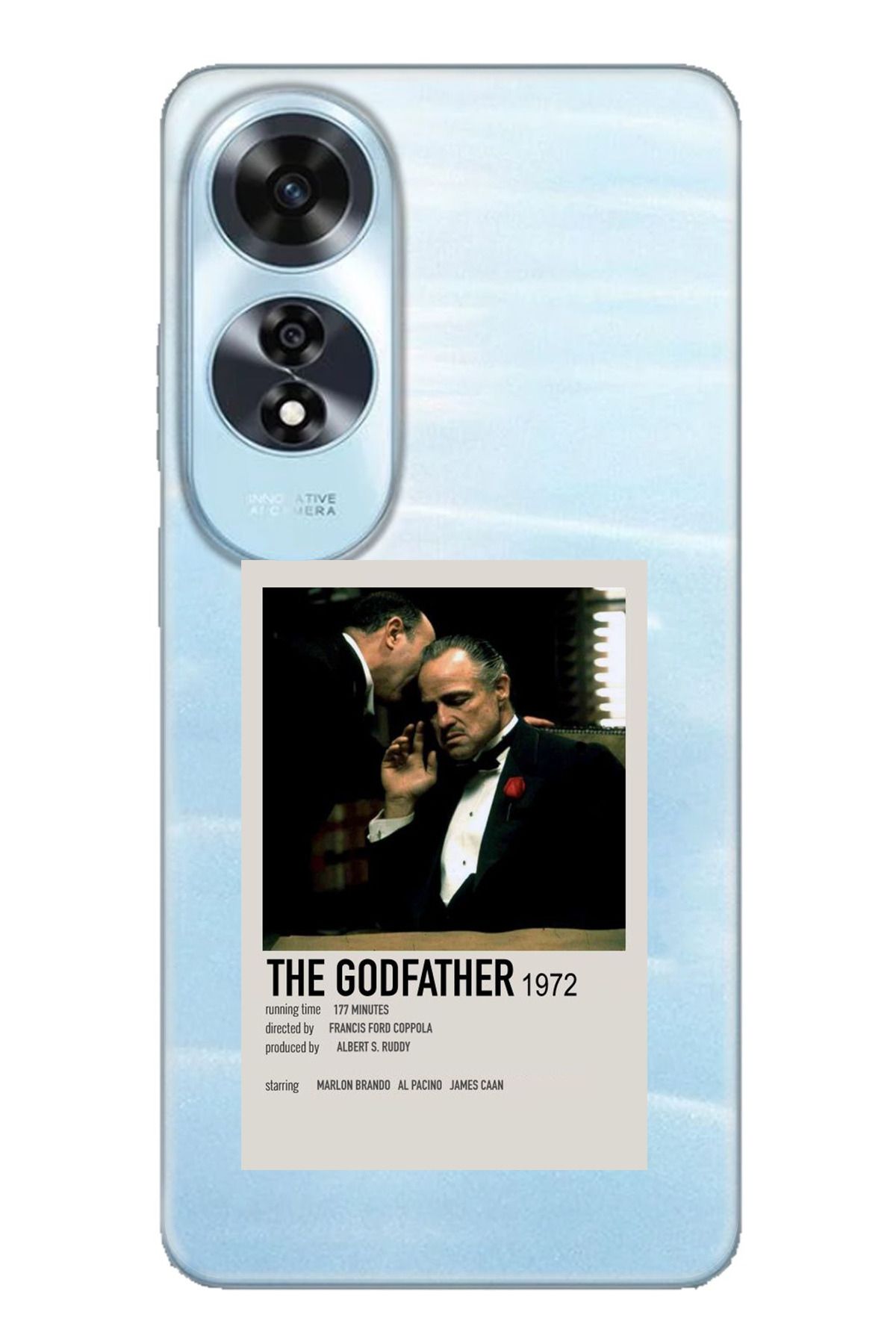 TechTree OPPO A60 Uyumlu The GodFather Baba Poster Tasarımlı Şeffaf Silikon Kılıf