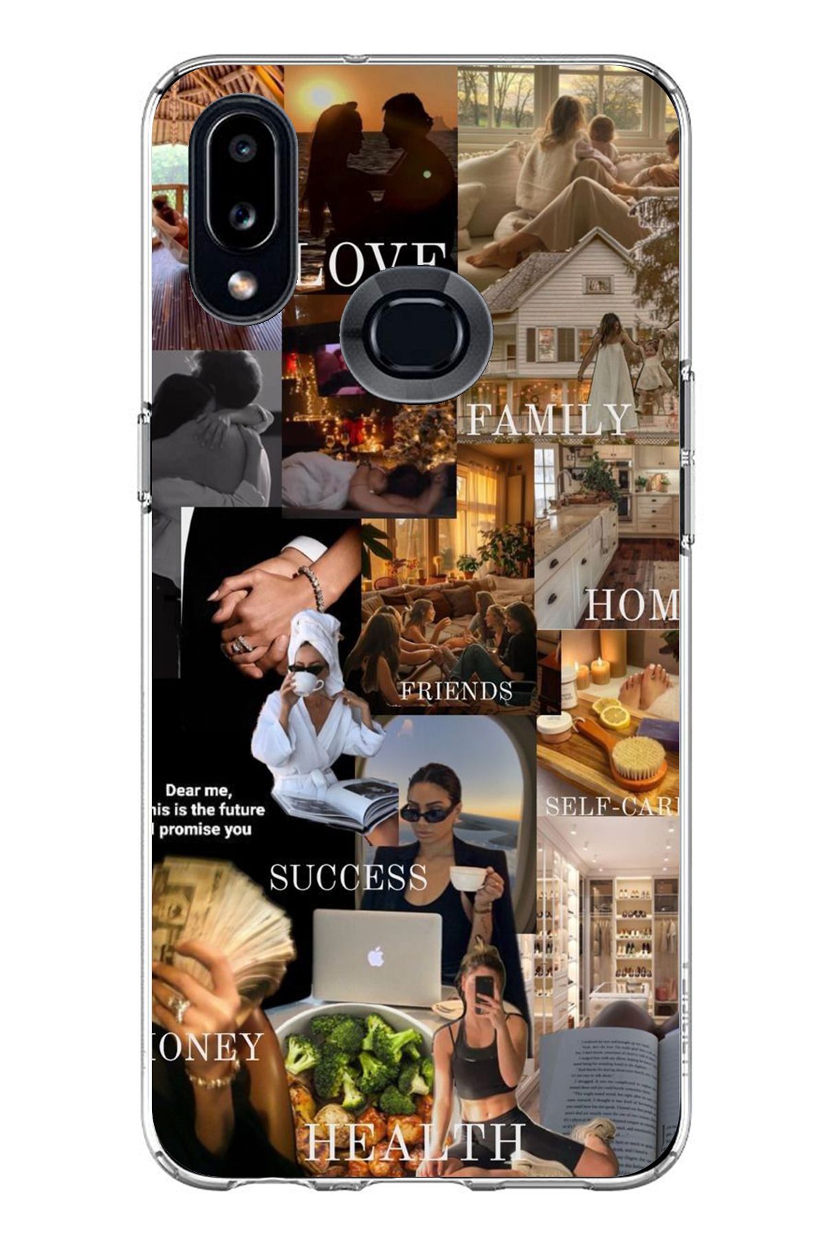 TechTree Samsung Galaxy A10S Uyumlu Hayal Panosu Vision Board Tasarımlı Şeffaf Silikon Kılıf