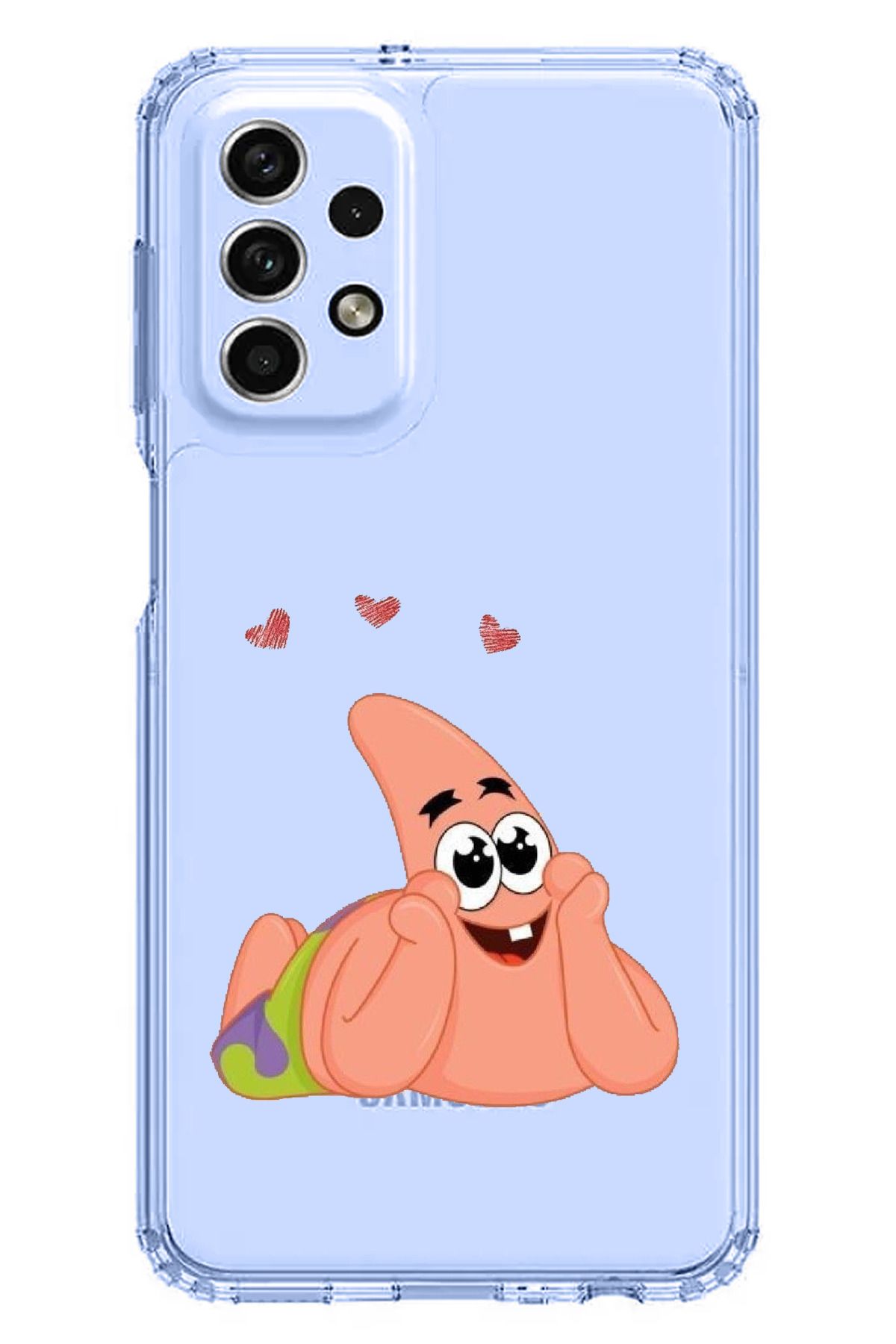 TechTree Samsung Galaxy A33 Uyumlu Patrick Yıldız Aşk Tasarımlı Şeffaf Silikon Kılıf