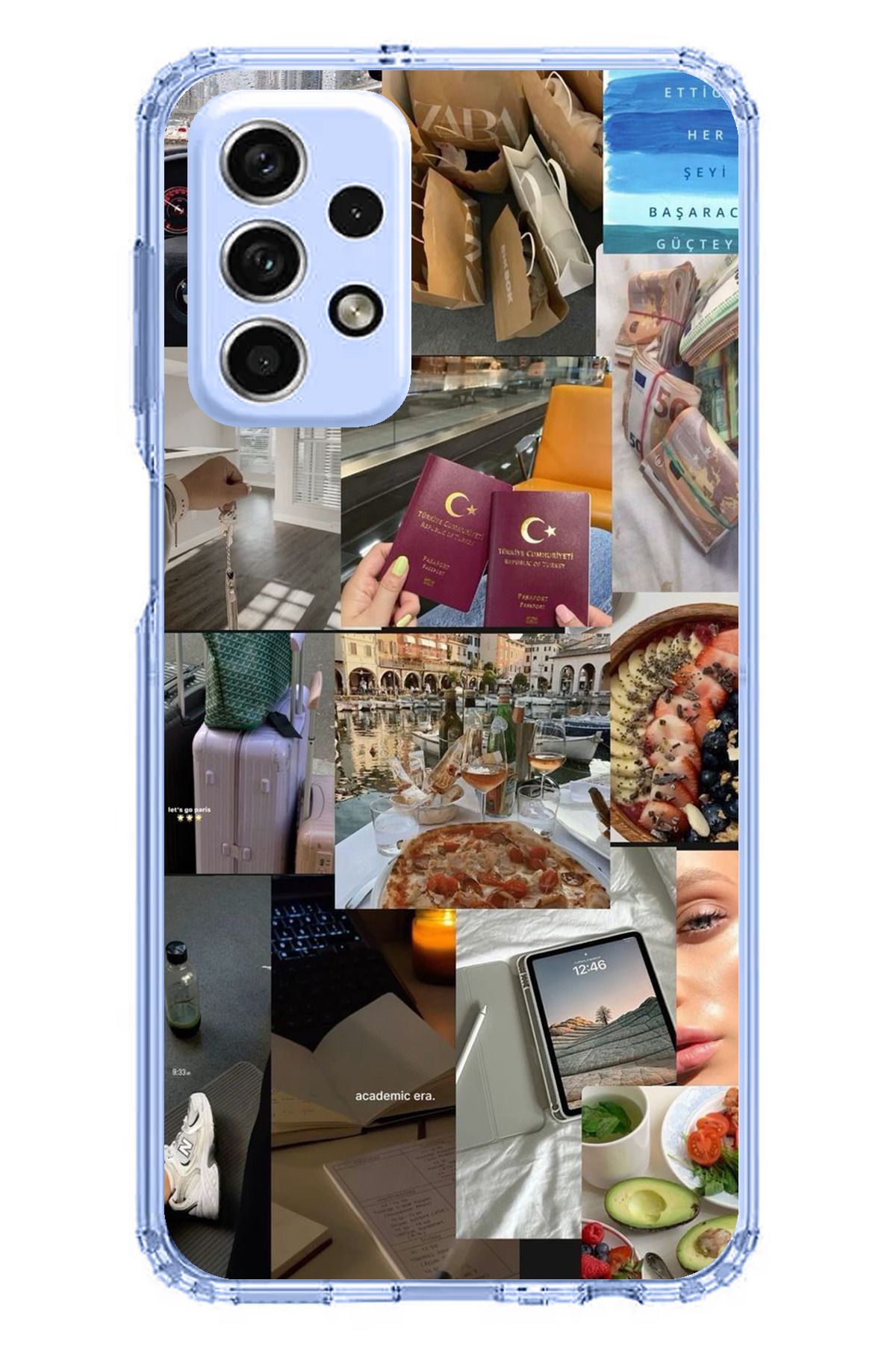 TechTree Samsung Galaxy A33 Uyumlu Yeni Vision Board Hayal Panosu Tasarımlı Şeffaf Silikon Kılıf