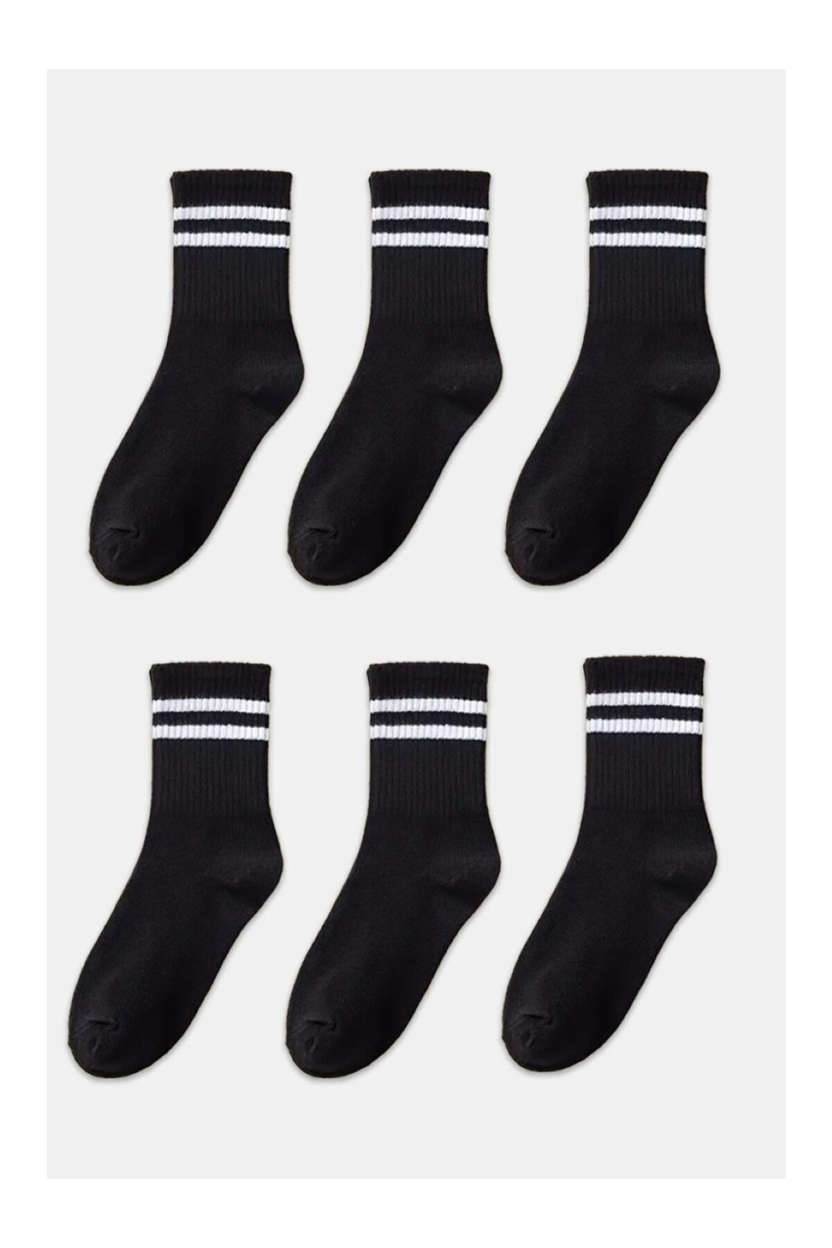 peru moda Kolej Soket Pamuklu Çorap 6 Çift Unisex