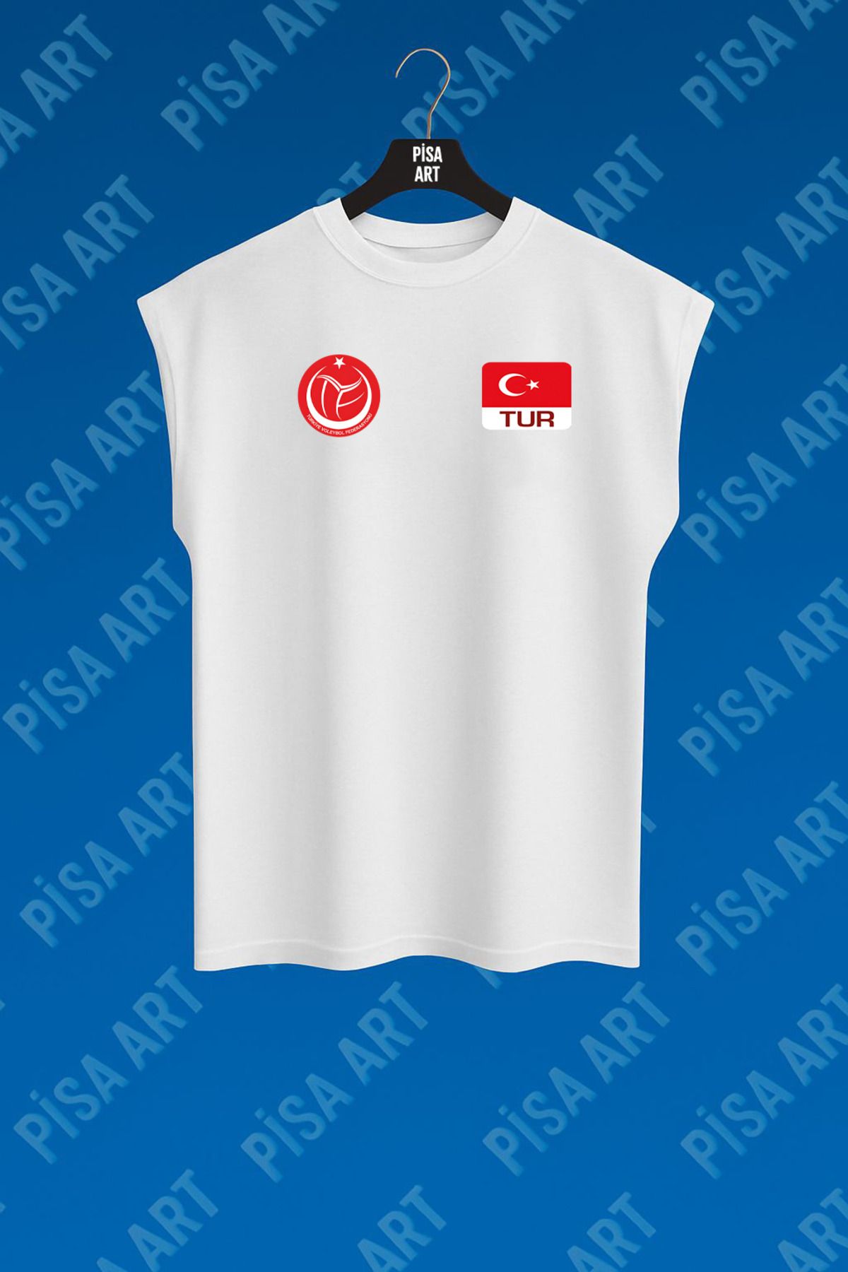 Pisa Art Antreman Veya Günlük Voleybol Milli Takım Zehra Güneş Özel Tasarım Kolsuz Unisex Tstirt
