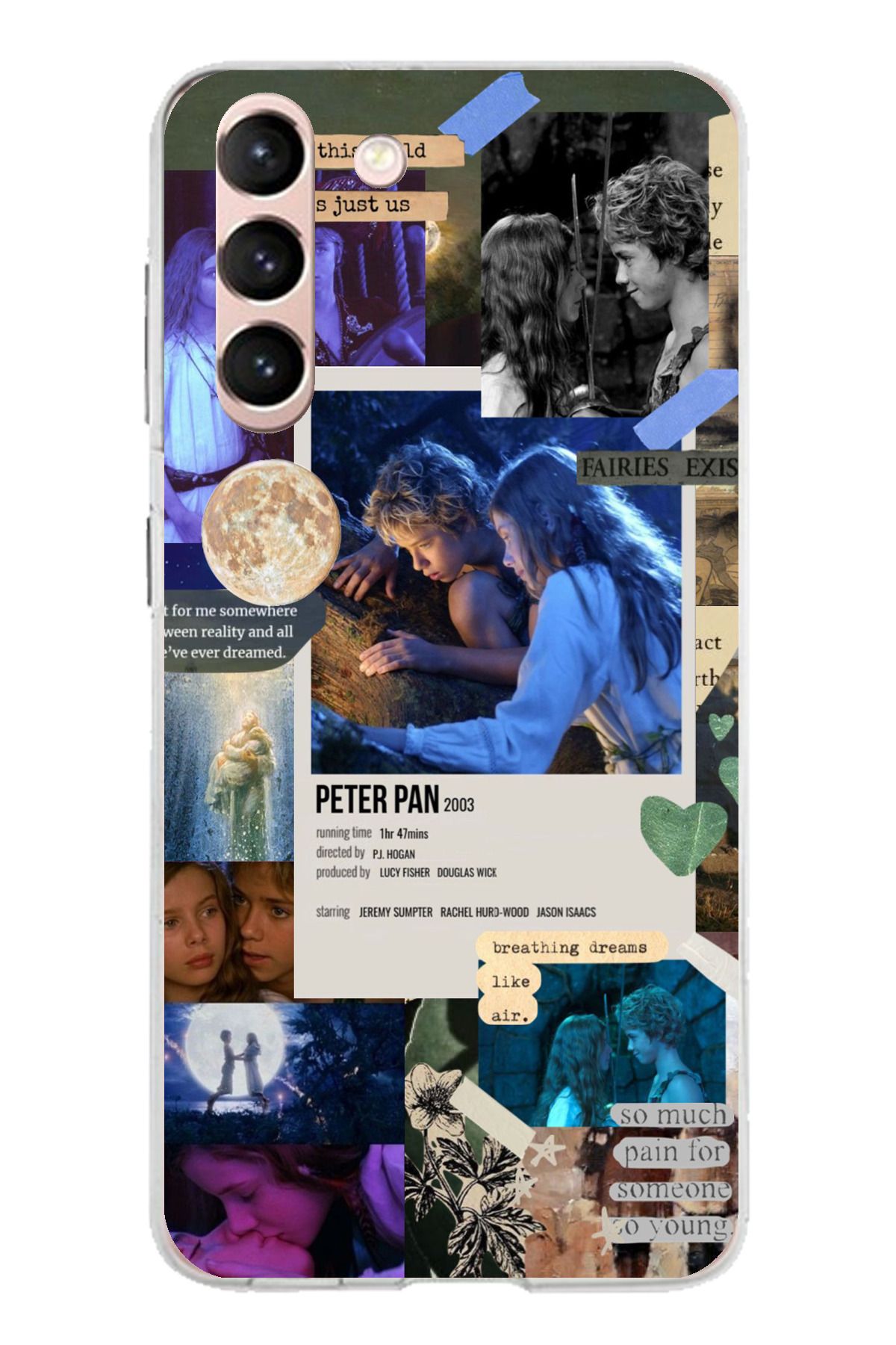 TechTree Samsung Galaxy S21 Uyumlu Peter Pan Çıkartma Tasarımlı Şeffaf Silikon Kılıf