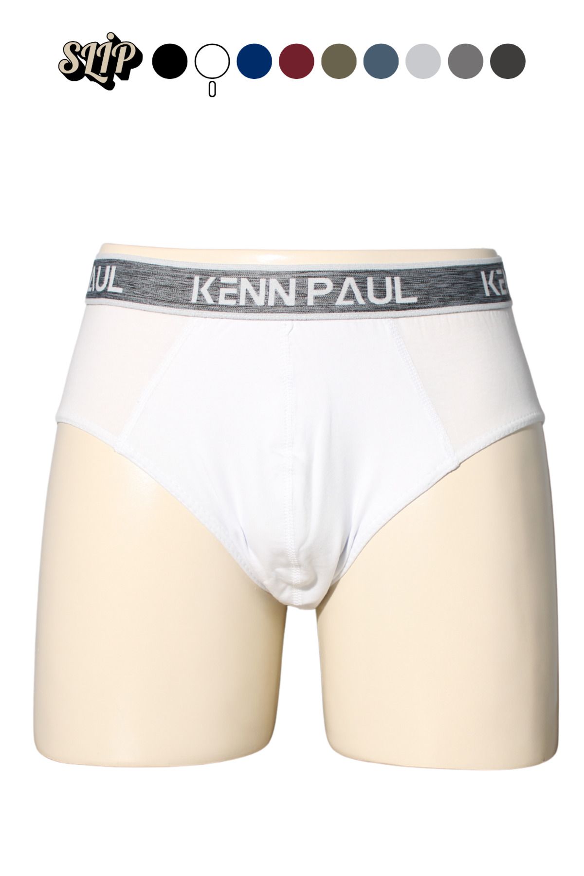 Kennpaul Erkek Düz Pamuklu Beyaz Boxer | Slip Boxer