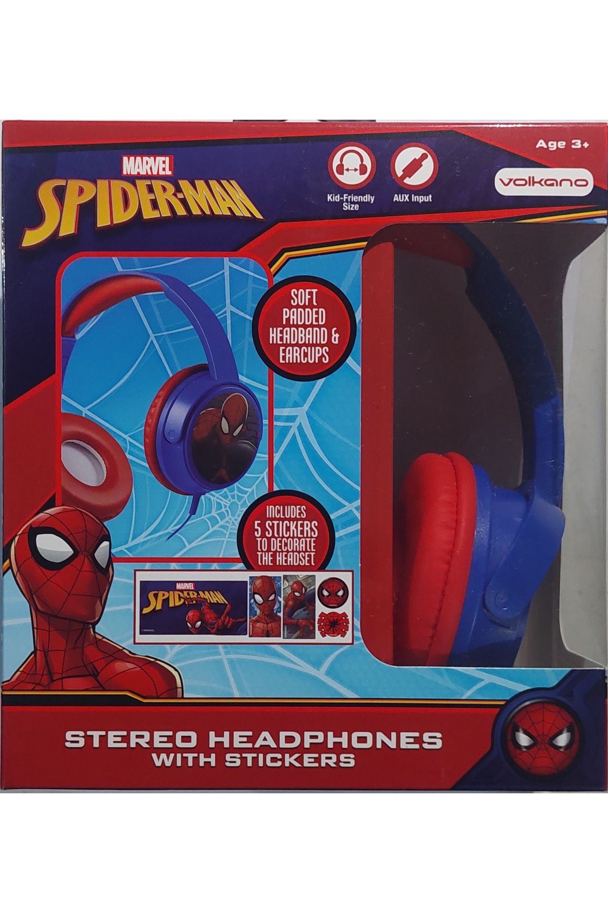 Volkano Kablolu Mikrofonlu Kulaklık Marvel SpidermanÖrümcek Adam Kulaklık Lisanslı MV-6513-SM2