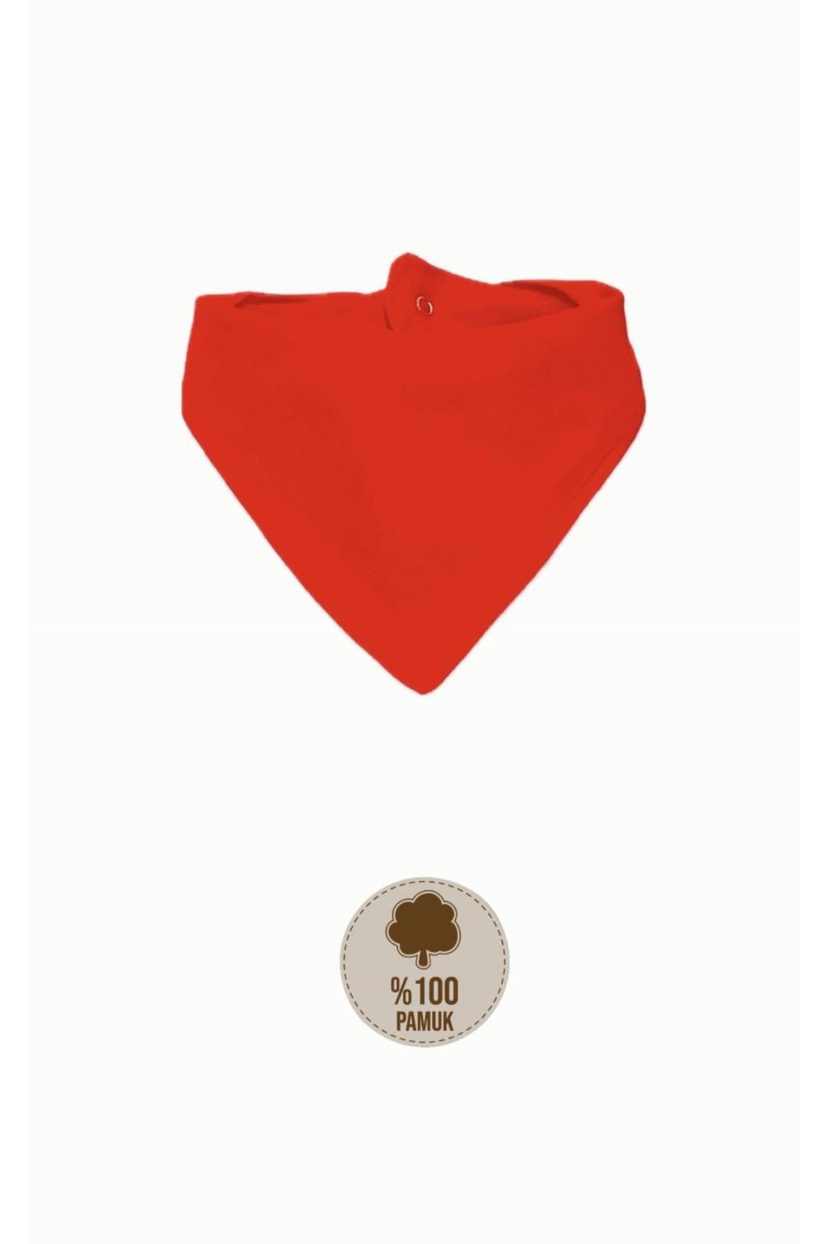 Lumos Trade-Unisex Baby Red White Color Double Layer Patternless Scarf Baby Bib - Drool Bib 5 Pieces 3