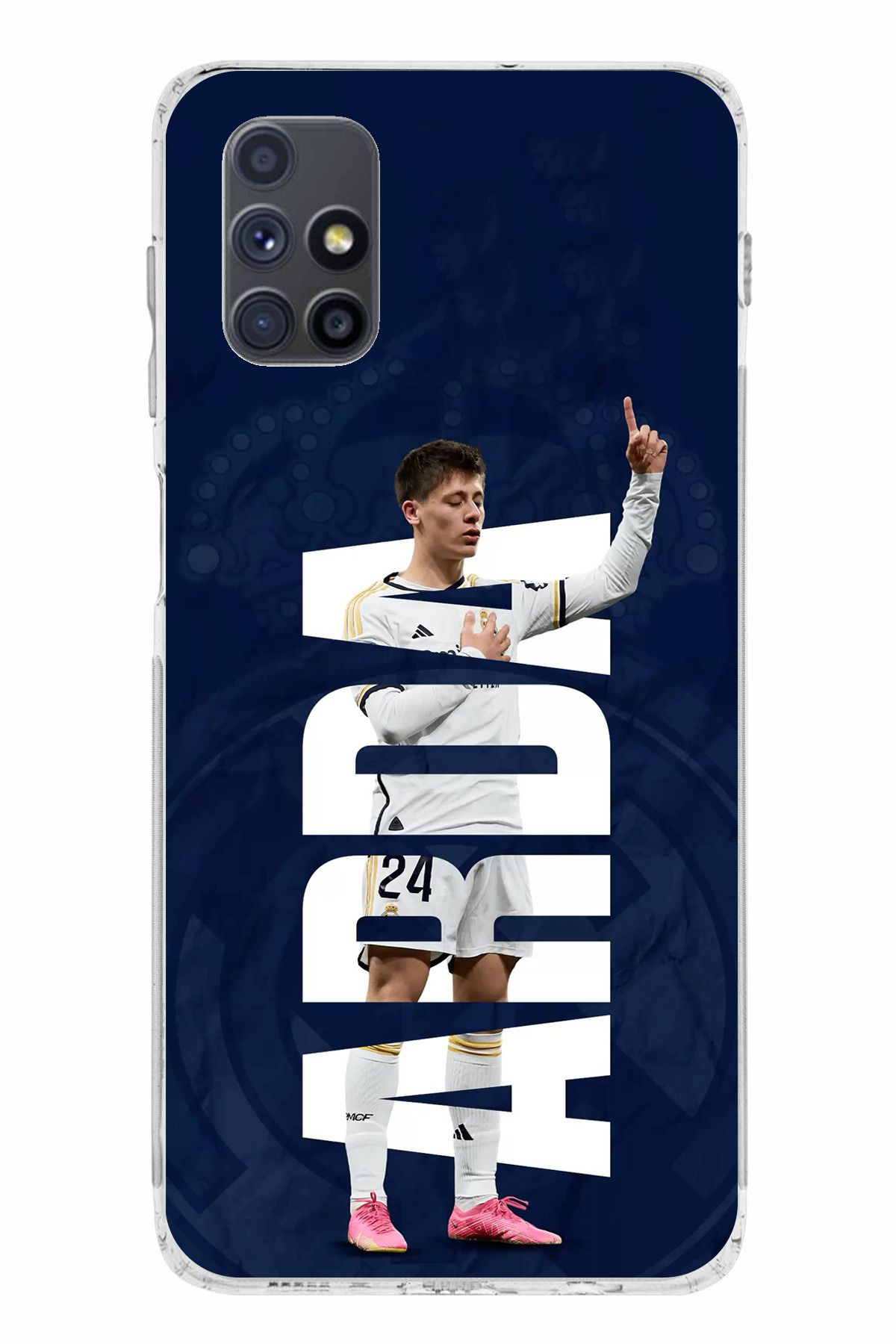 TechTree Samsung Galaxy M51 Uyumlu Arda Güler Mavi Şeffaf Silikon Kılıf