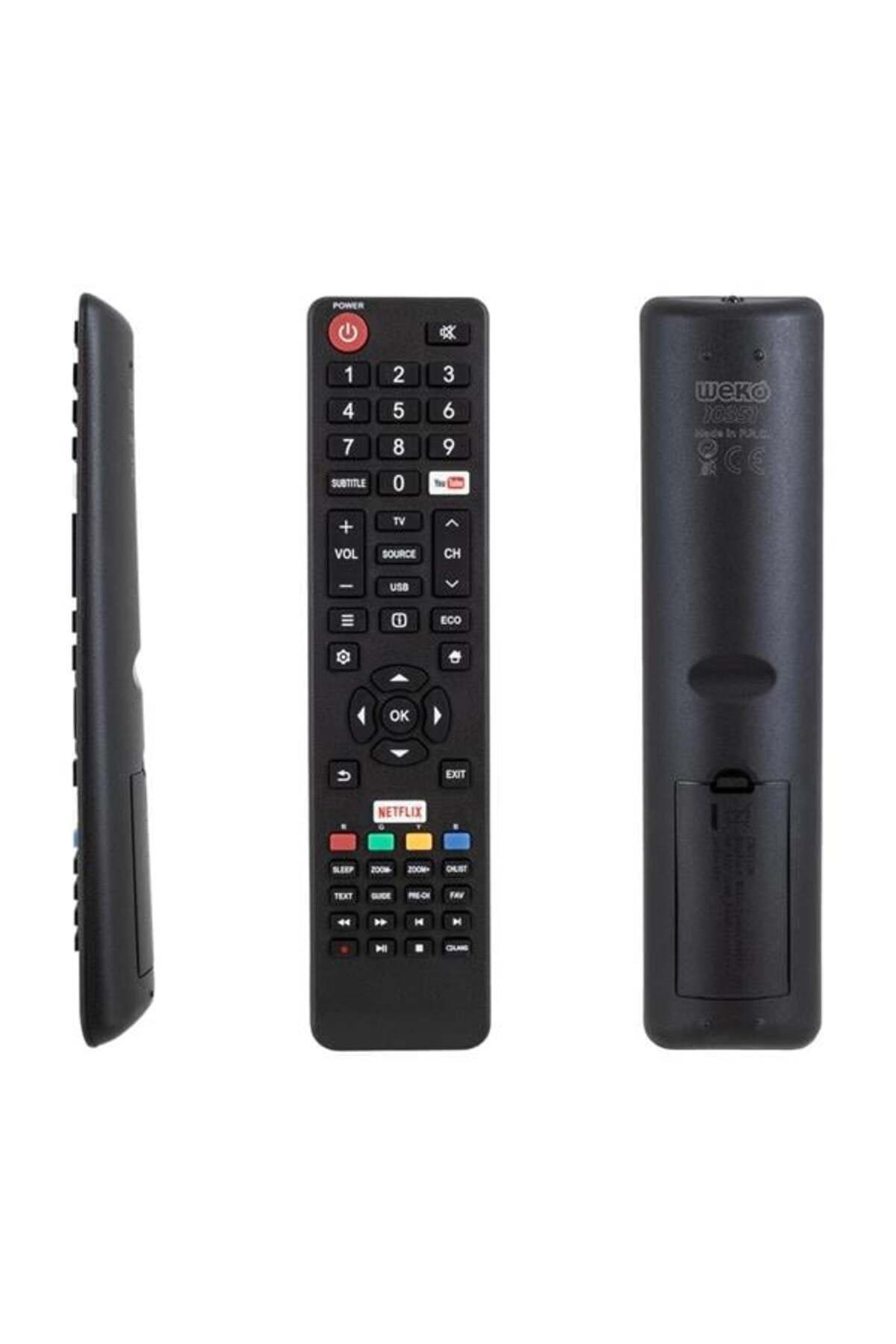 DENİZBİLİŞİM Weko Kl Tesla 06-532W54-Tla1Xs Youtube-Netflix Tuşlu Lcd Led Tv Kumanda