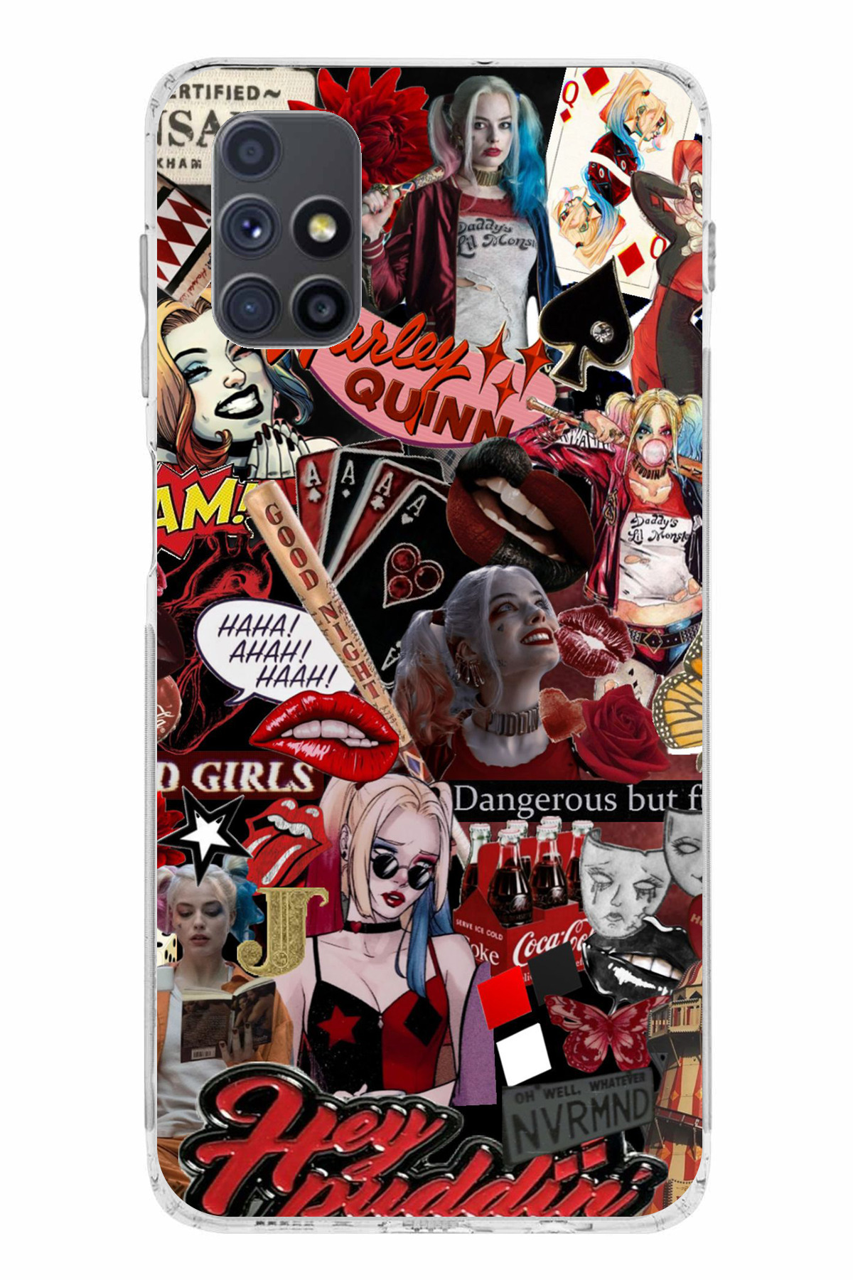 TechTree Galaxy M51 Uyumlu Harley Quinn Şeffaf Silikon Kılıf