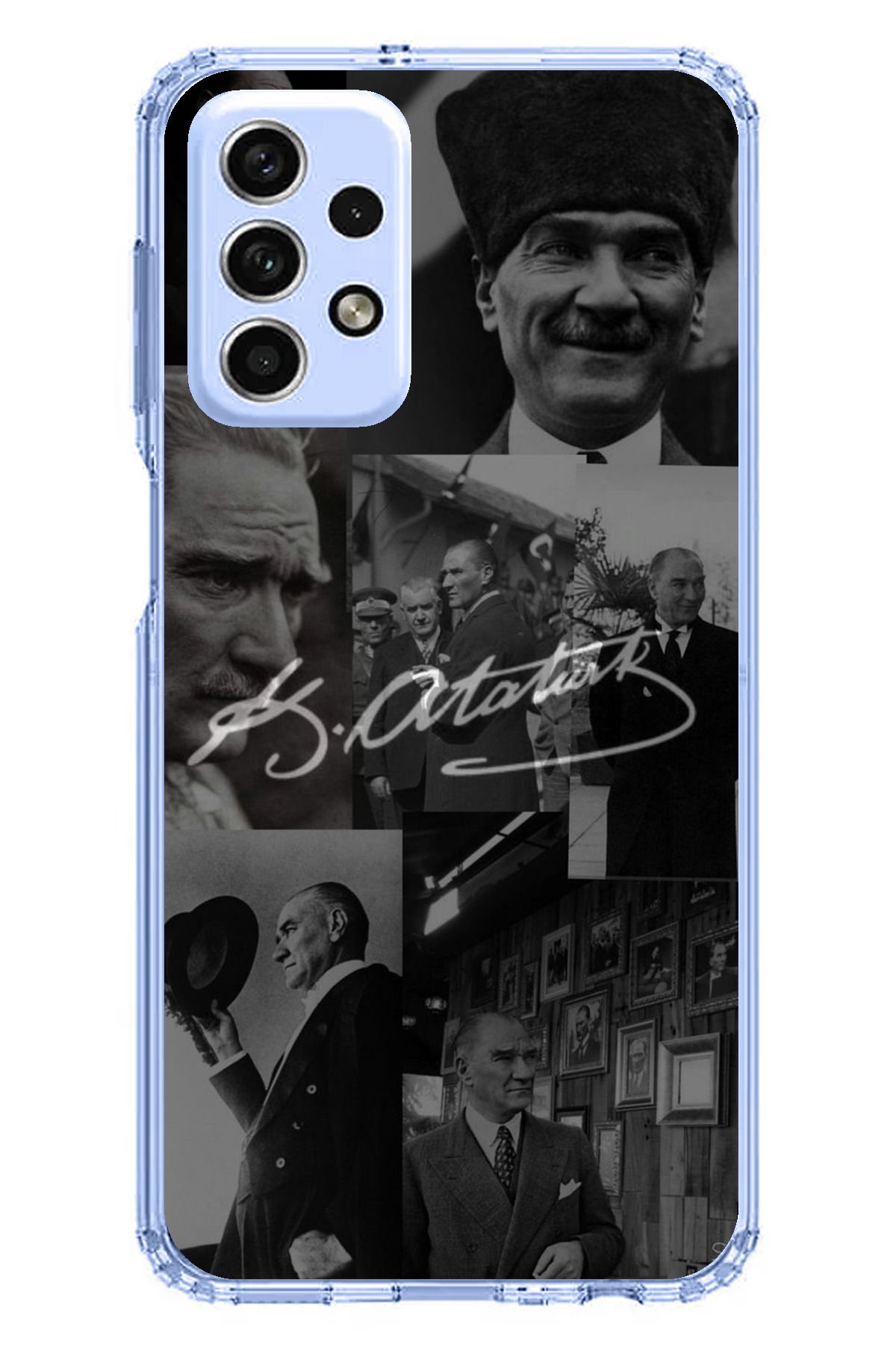 TechTree Samsung Galaxy A33 Uyumlu Kemal Atatürk İmza Şeffaf Silikon Kılıf