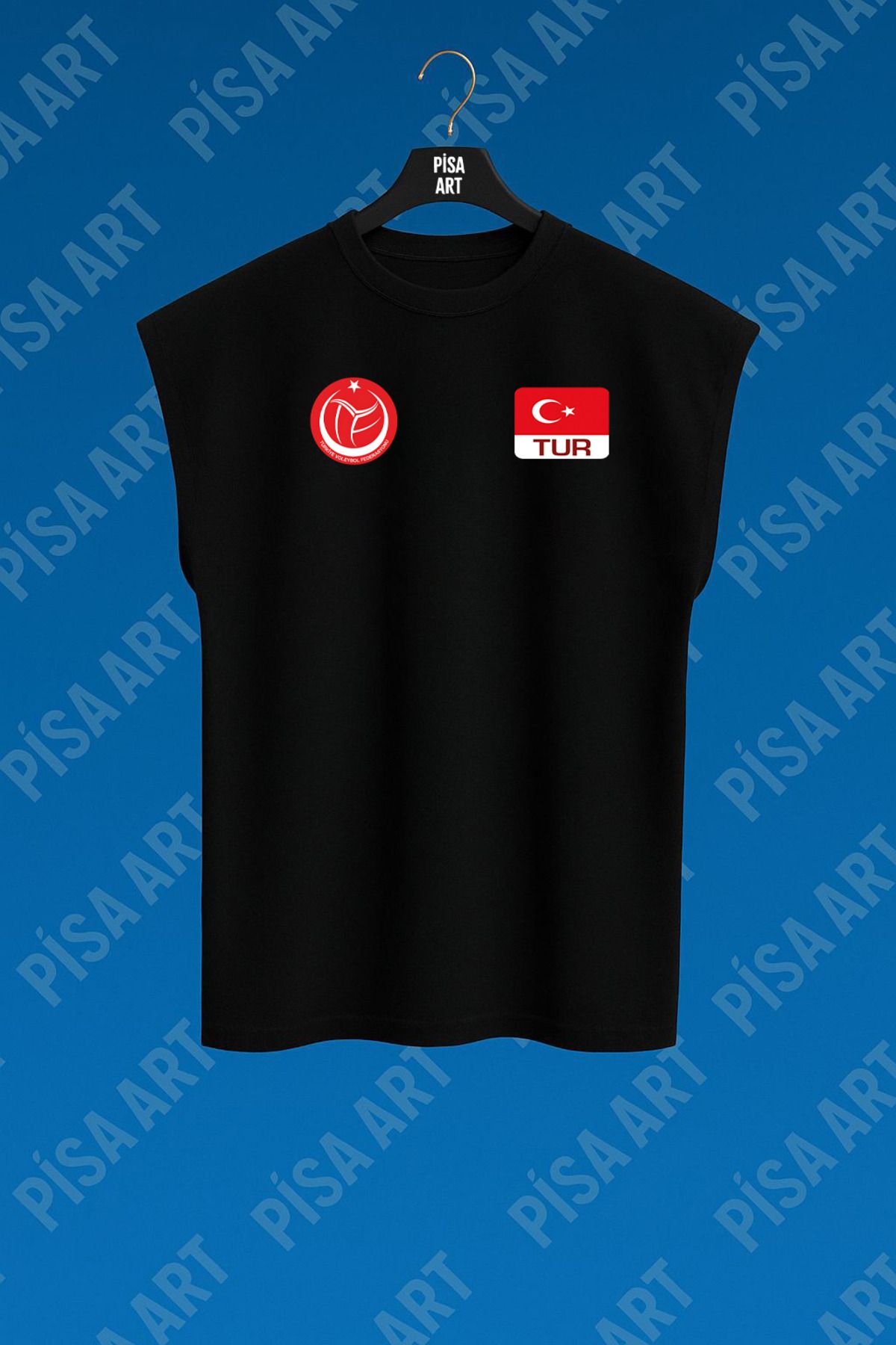 Pisa Art Antreman Veya Günlük Voleybol Milli Takım Zehra Güneş Özel Tasarım Kolsuz Unisex Tstirt