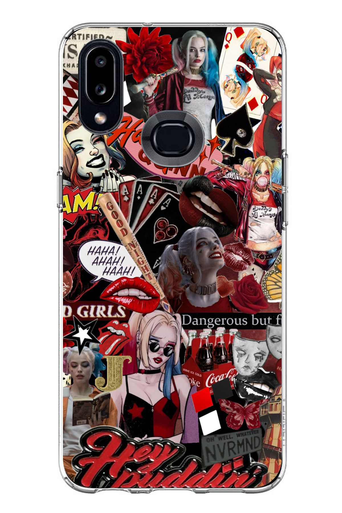 TechTree Galaxy A10S Uyumlu Harley Quinn Şeffaf Silikon Kılıf