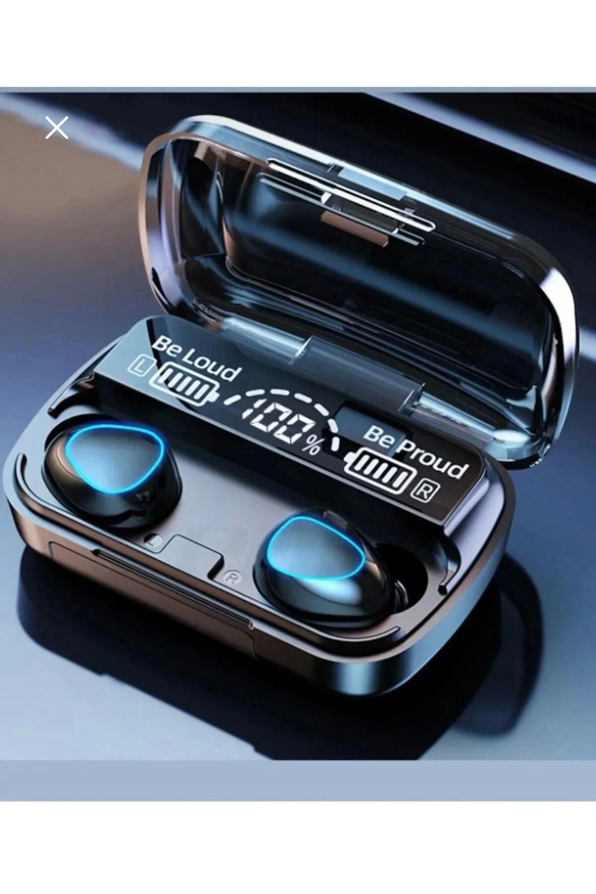 Angoravi Bluetooth Kulaklık Kulakiçi Powerbanklı Çift Mikrofonlu Dokunmatik Kablosuz Earbuds F9 Pro