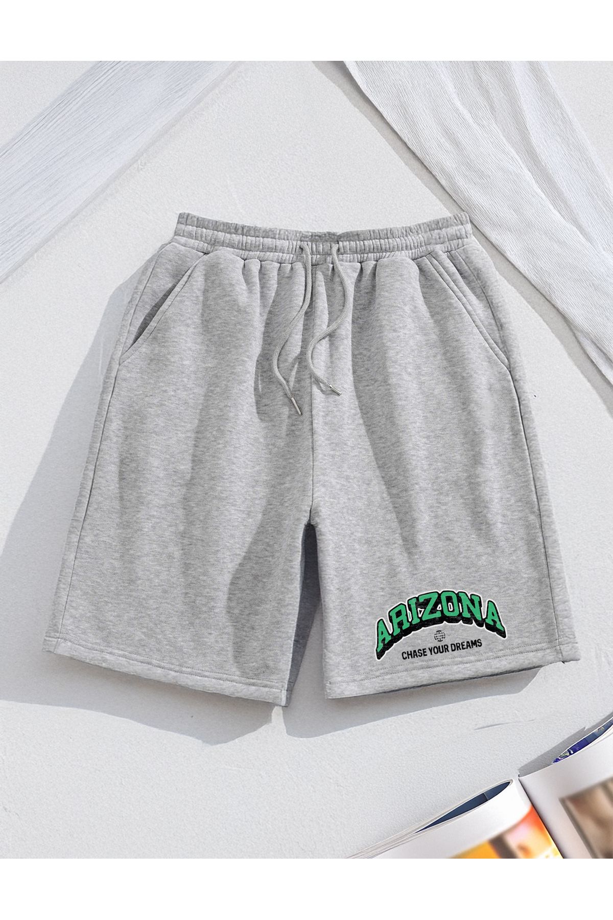 De Carte Arizona Baskılı Rahat Relaxed fit Unisex Şort Bermuda