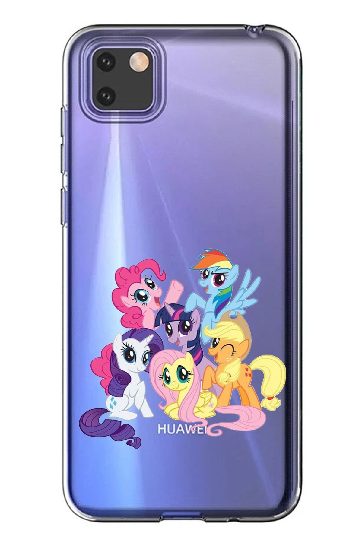 TechTree Huawei Y5P Uyumlu My Little Pony: Arkadaşlık Sihirlidir Tasarım Şeffaf Silikon Kılıf