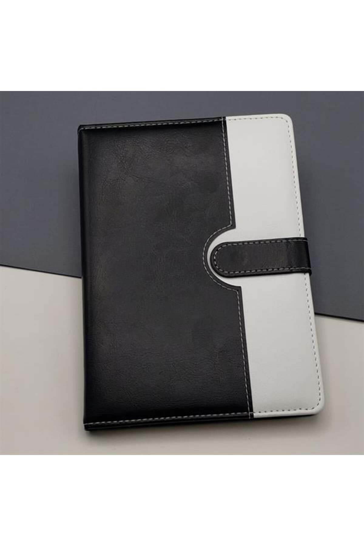 feifei Tarihsiz Ajanda Defter Siyah Beyaz Renk