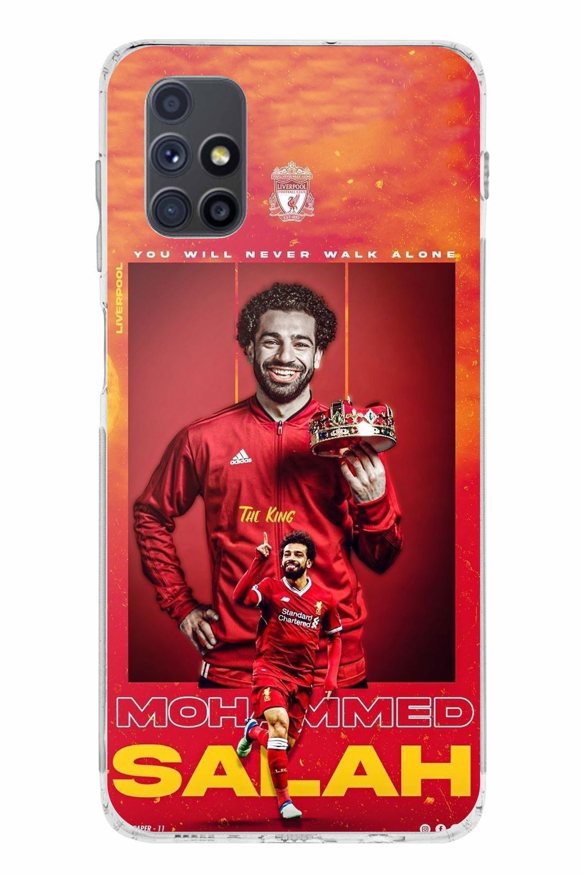 TechTree Samsung Galaxy M51 Uyumlu Salah King Kral Tasarımlı Şeffaf Silikon Kılıf