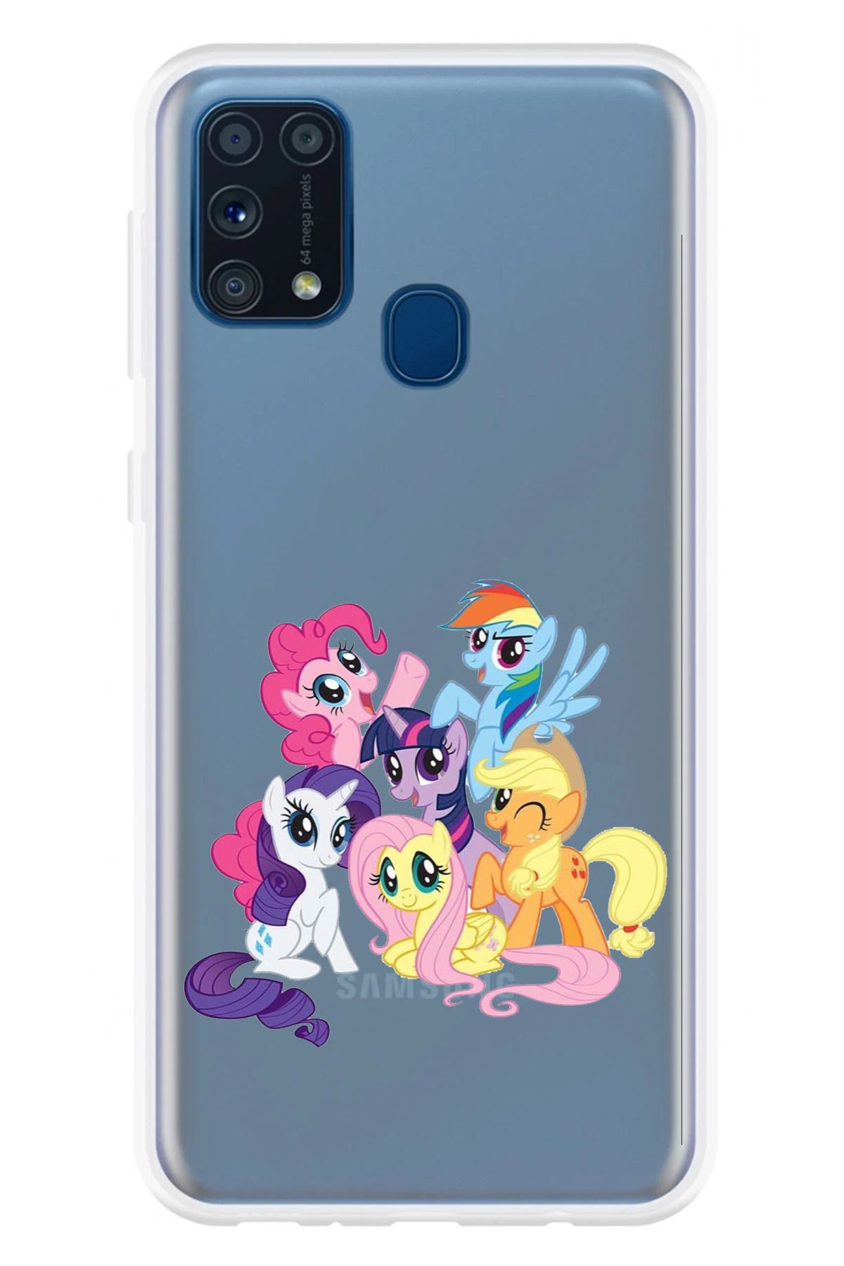 TechTree Samsung Galaxy M31 Uyumlu My Little Pony: Arkadaşlık Sihirlidir Tasarım Şeffaf Silikon Kılıf