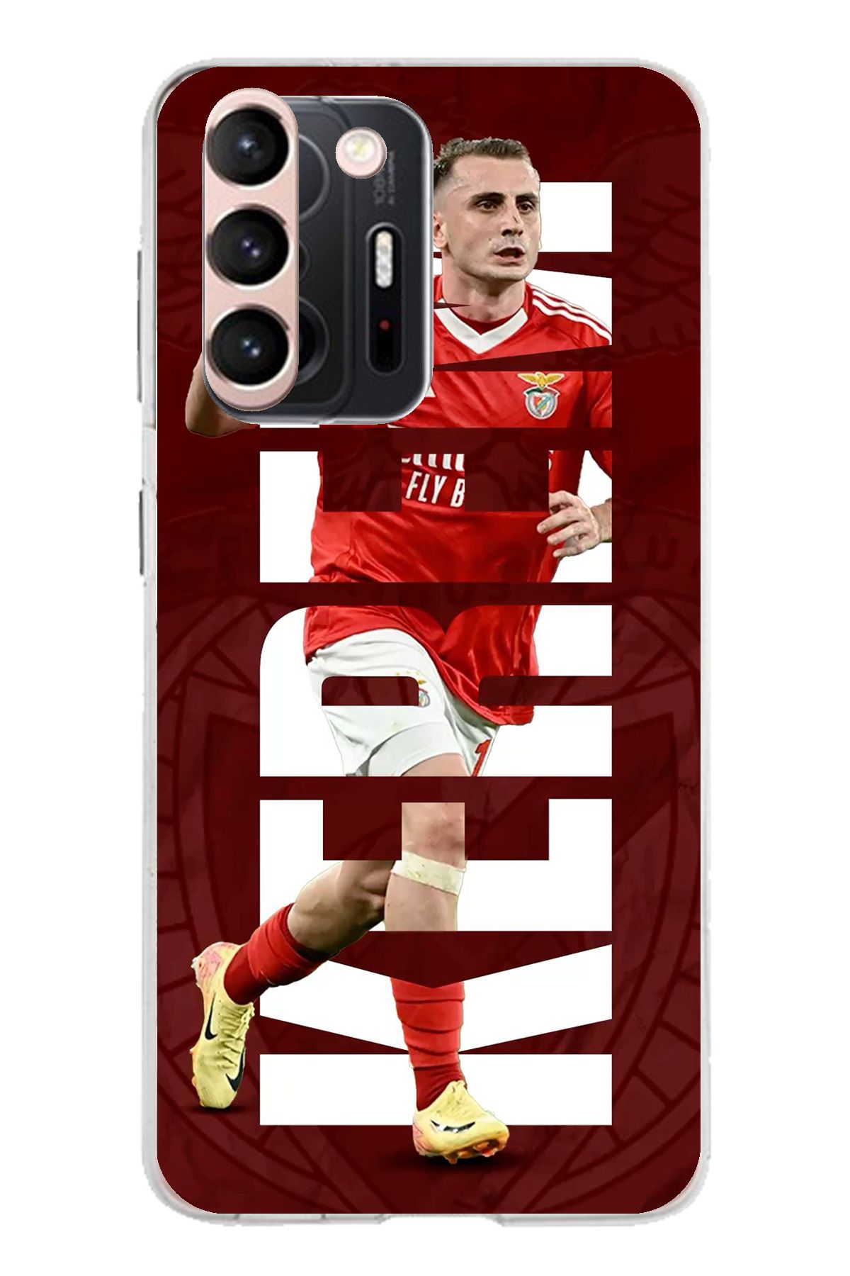 TechTree Samsung Galaxy S21 Uyumlu Kerem Aktürkoğlu Benfica Şeffaf Silikon Kılıf