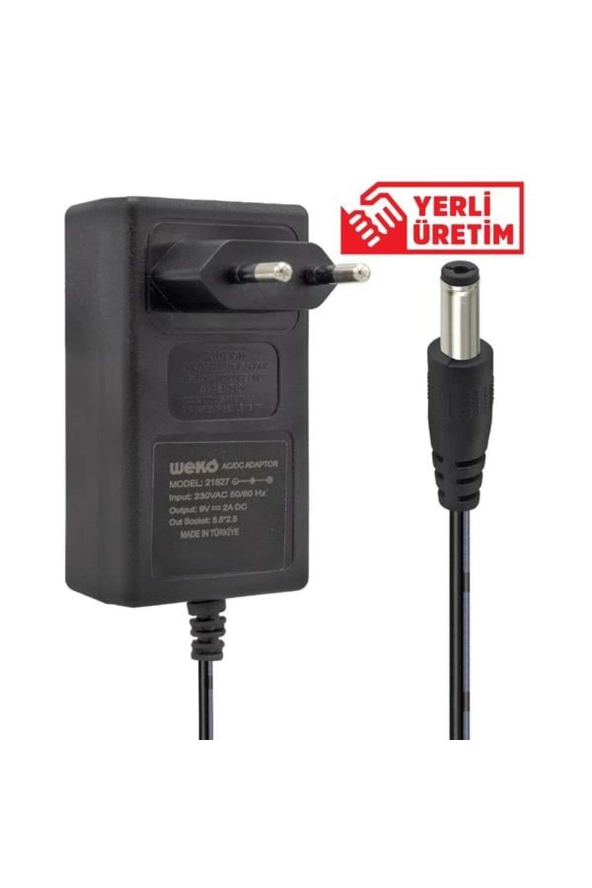 robotrend 9 Volt 2 Amper Priz Tipi Plastik Kasa Adaptör 5.5*2.5 Uç