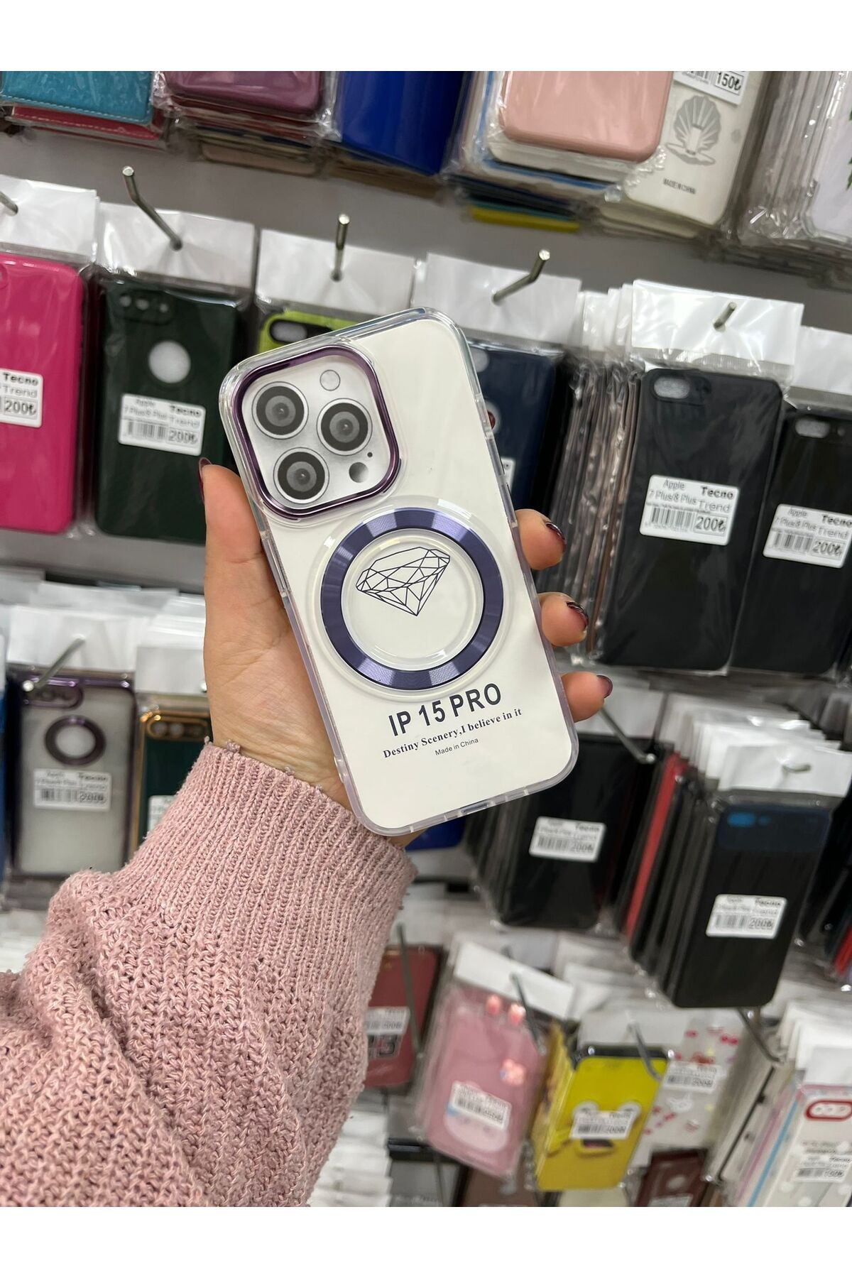 TECNOTREND Apple İphone 15 Pro case magsafeli charging şeffaf silikon kılıf
