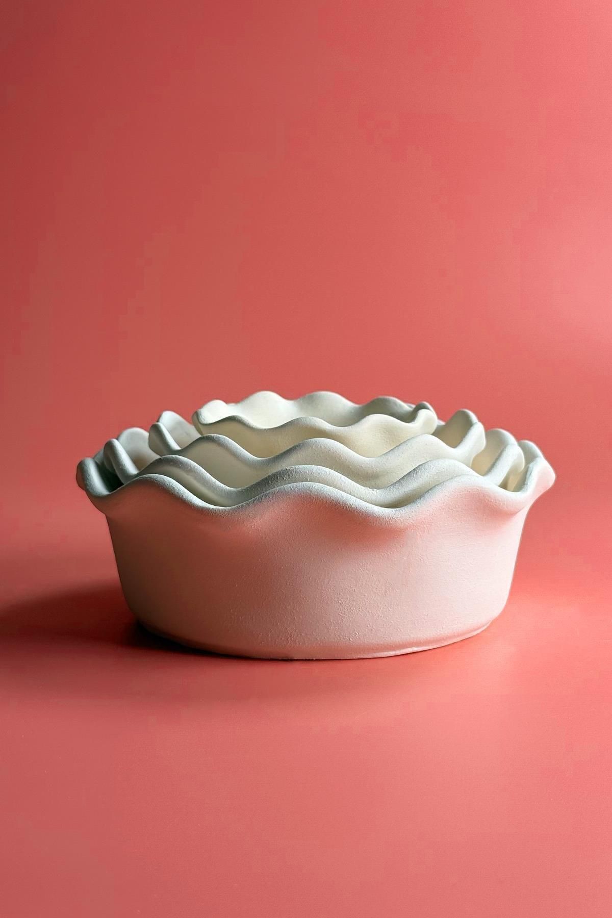 Ceramingo Tart Kase 4'lü Set - Seramik Bisküvi (Ham Ürün)
