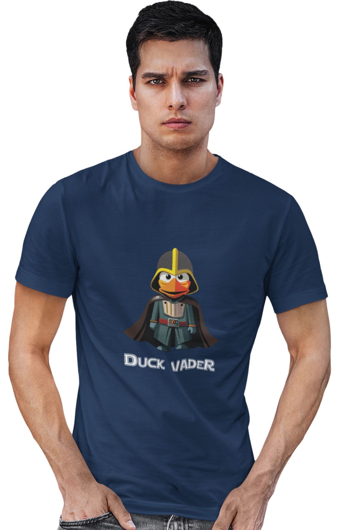 qoeuyl boutique Duck Vader Baskılı Eğlenceli Unisex T-Shirt