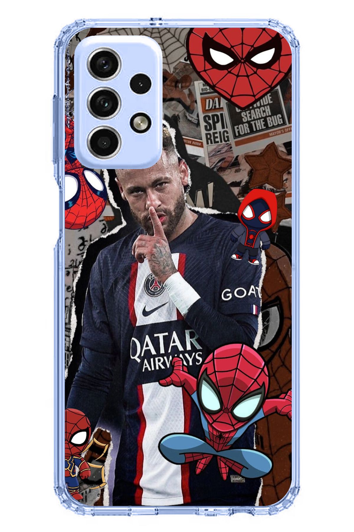 TechTree Samsung Galaxy A33 Uyumlu Neymar PSG Şeffaf Silikon Kılıf