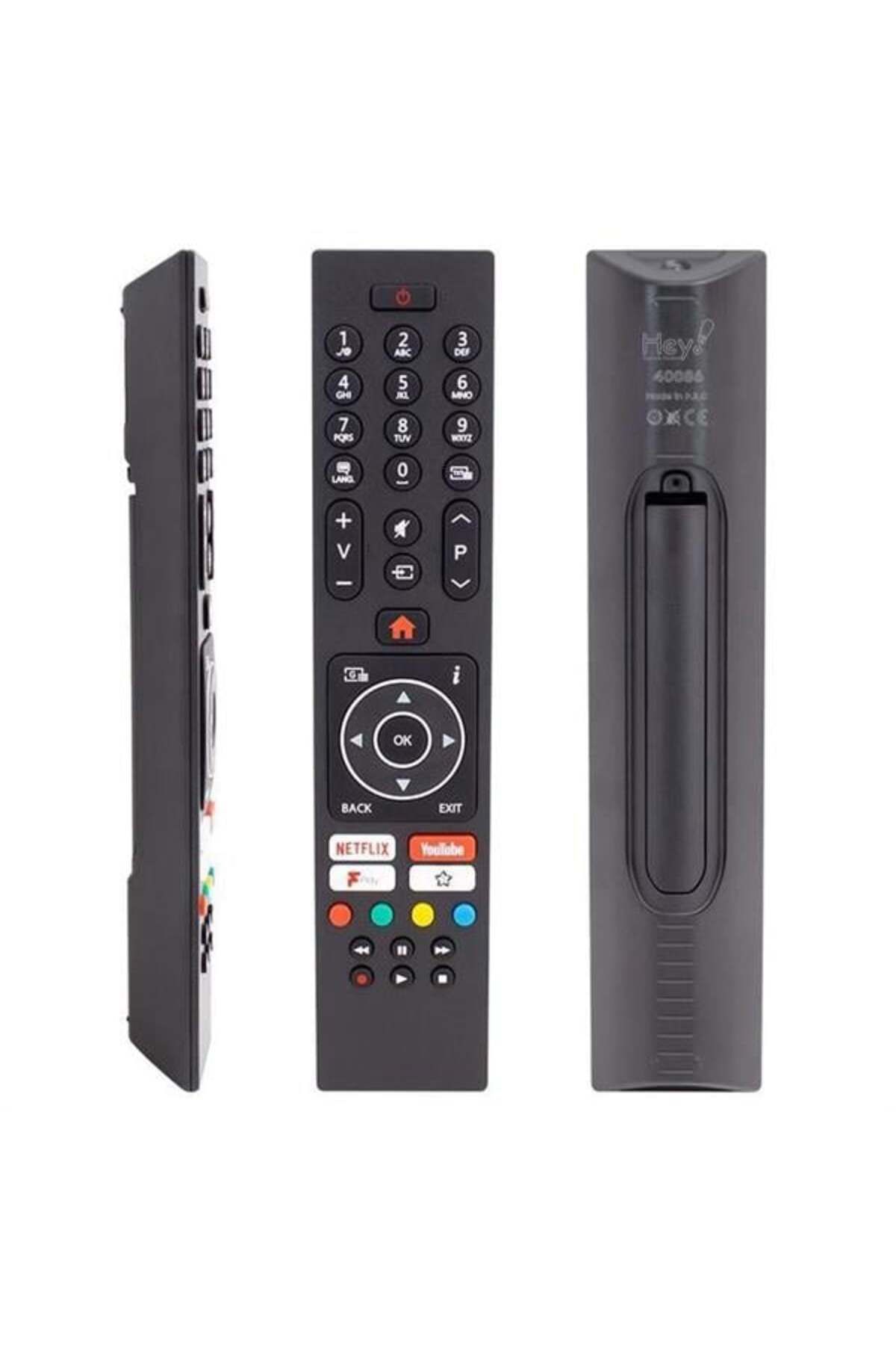 DENİZBİLİŞİM Hey Vestel Netflix Youtube Play Tuşlu Yazısız Lcd Led Tv Kumanda