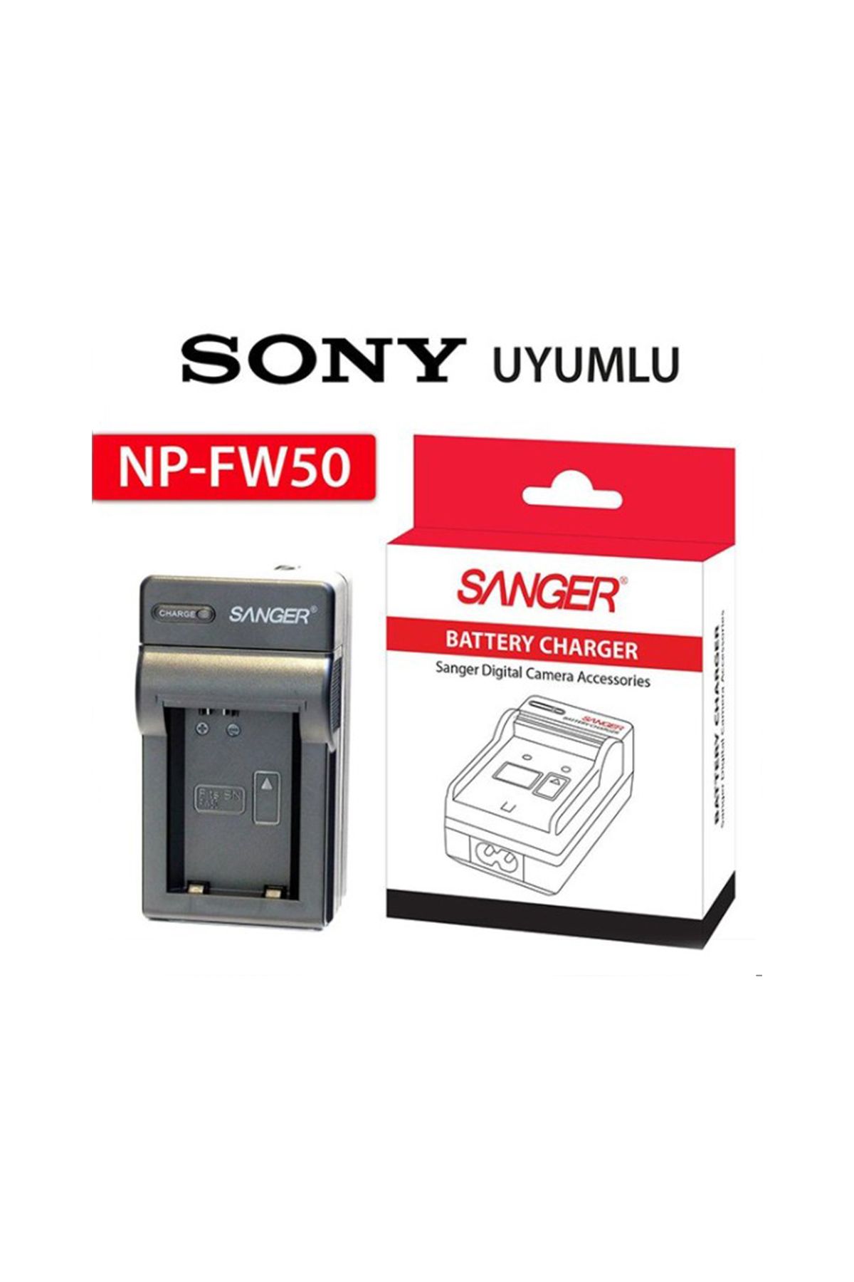 SANGER ,Sony Alpha A7,A7S,A7SII Bataryası, İle Uyumlu Fotoğraf Makinesi Şarj Cihazı