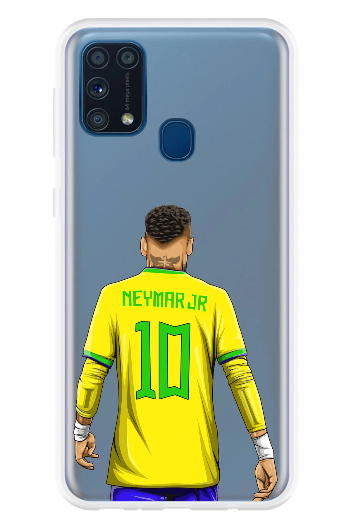 TechTree Samsung Galaxy M31 Uyumlu Neymar Minimal Forma Şeffaf Silikon Kılıf