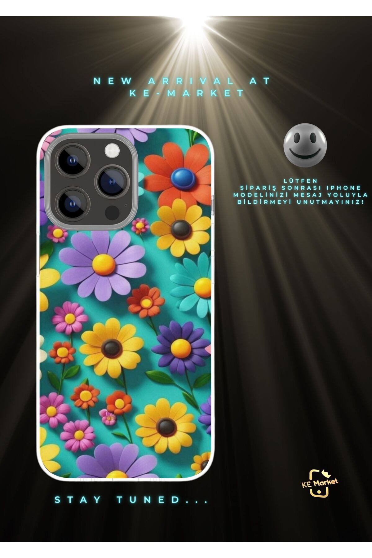 SOFTCASE Flower Series Iphone Tasarım Kılıf (LÜTFEN MESAJ YOLUYLA TELEFON MODELİNİZİ YAZINIZ)