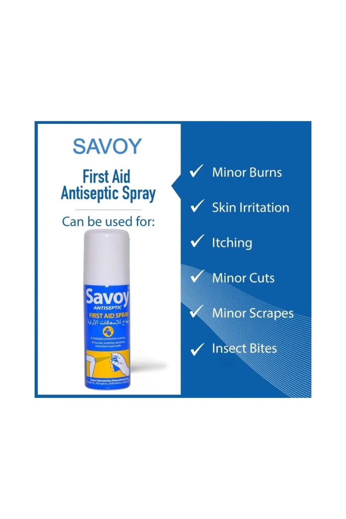 SAVOY-Antiseptic First Aid Spray 50 mL – Fast Relief for Cuts, Burns, and Skin Irritations 3