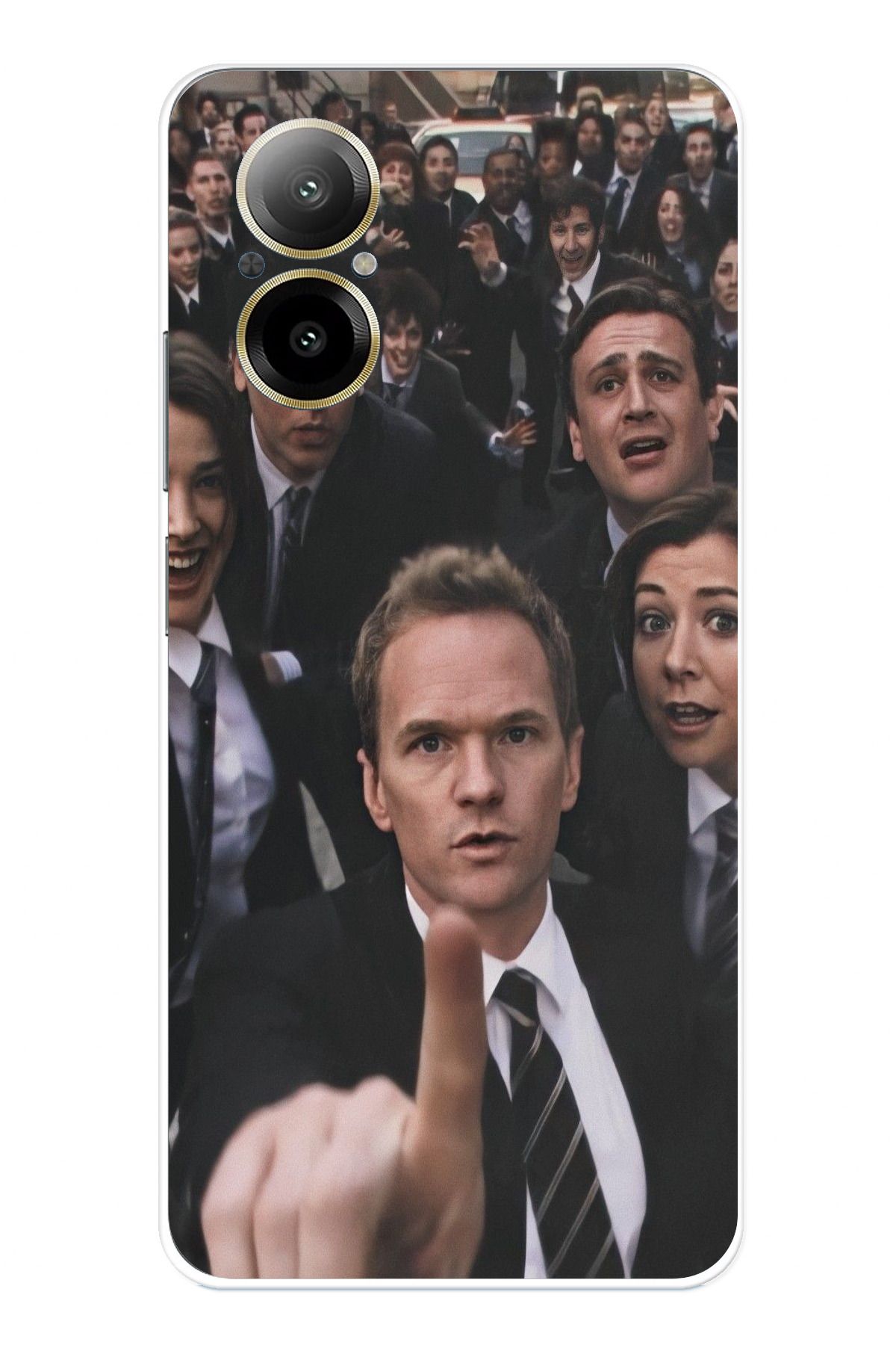 TechTree Realme 12 Lite Uyumlu How i met your mother Selfie Tasarımlı Şeffaf Silikon Kılıf
