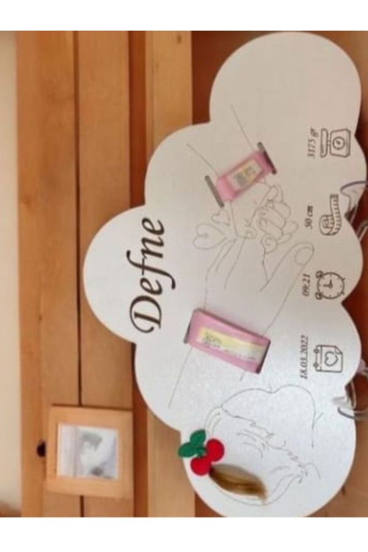 mystore yeni doğan bebek hediyelik dekoratif mdf kesim süs bebek bileklik baby shower,kırk uçurma