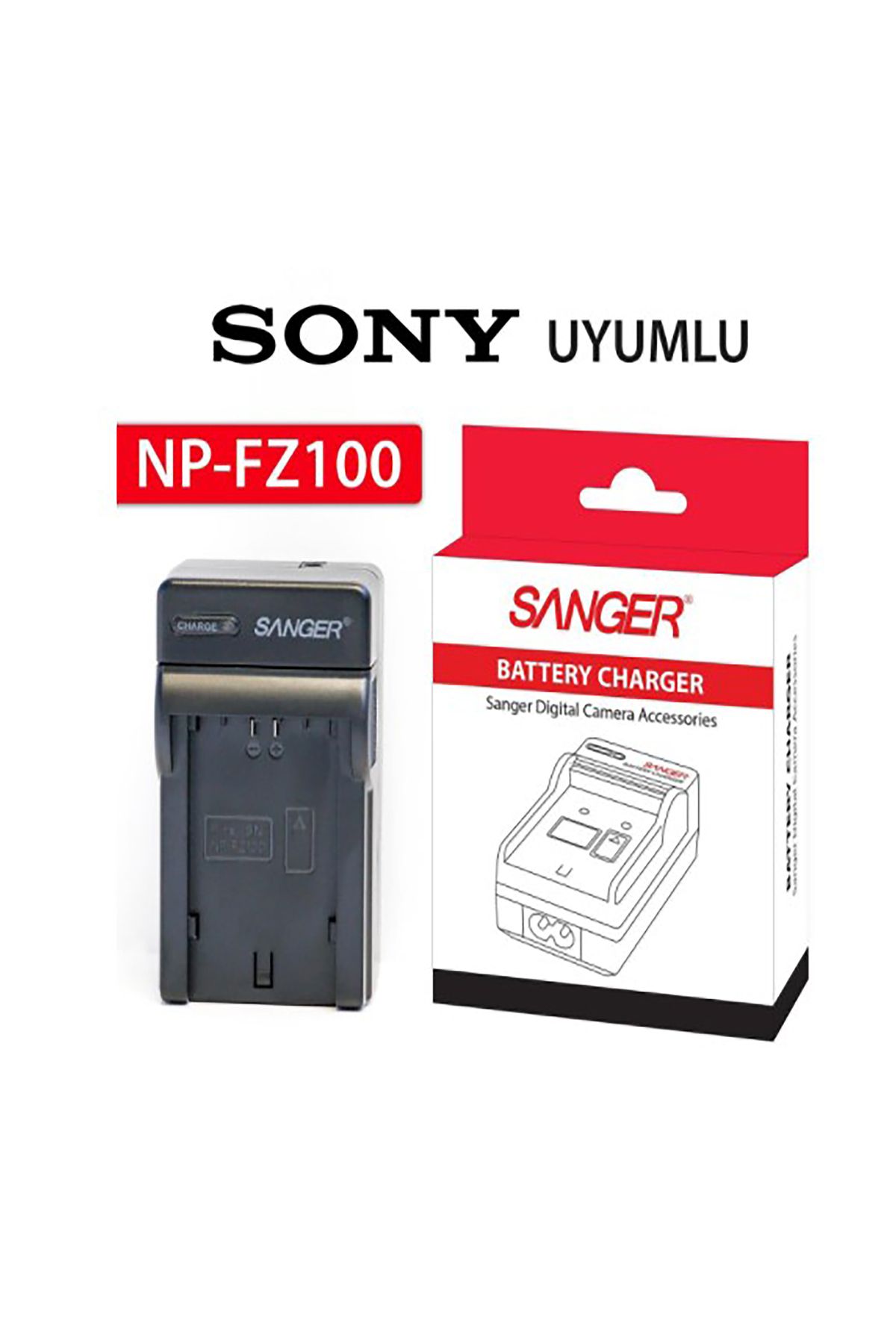 SANGER ,Sony A7 III, Sony A7 IV, Sony A7C, Sony A7C II, Sony A7CR,Bataryası için yedek Şarj Cihazı.
