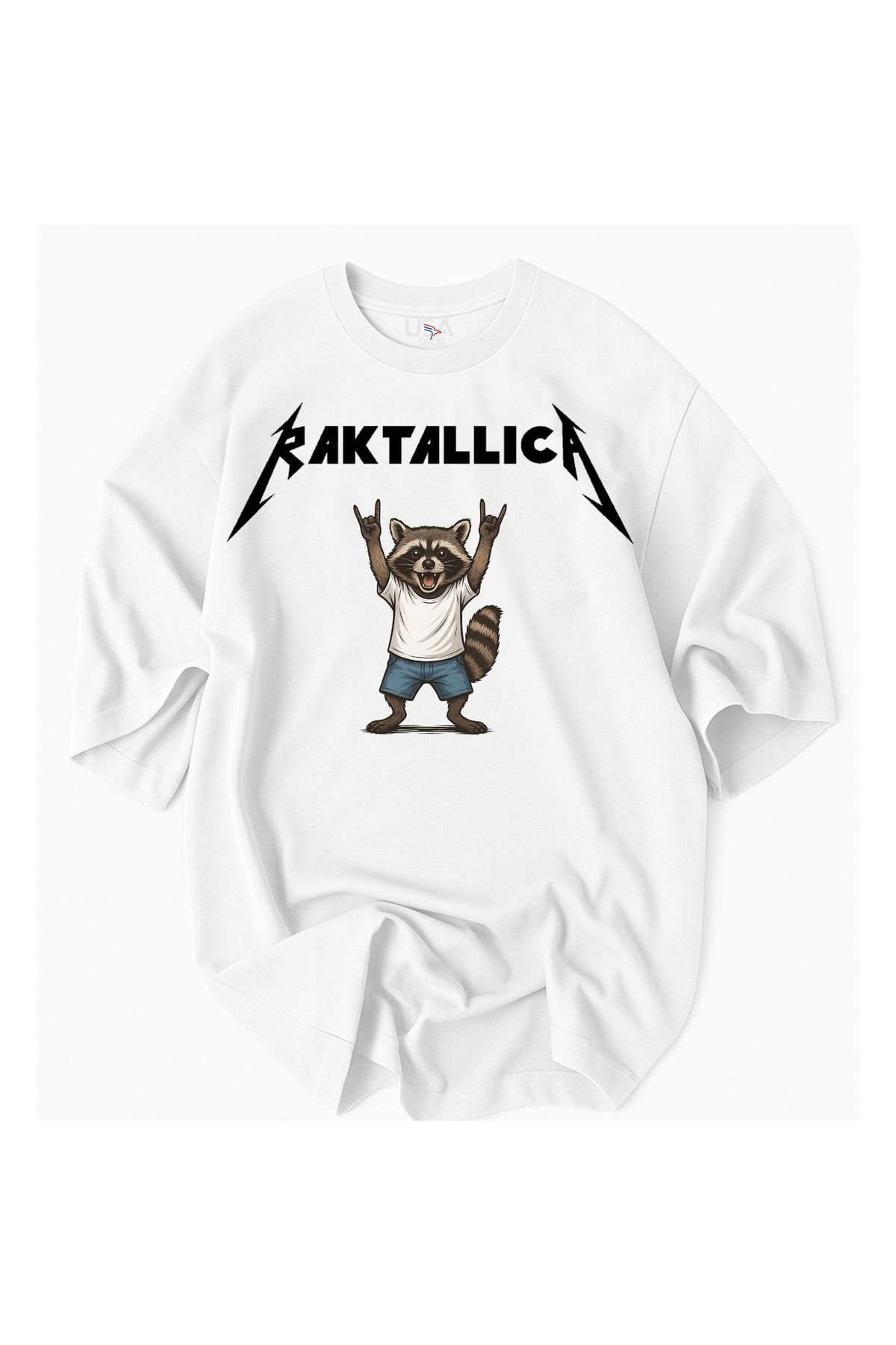 Advantage Metal Gotik Raktallica Baskılı Unisex Oversize %100 Pamuklu T-Shirt