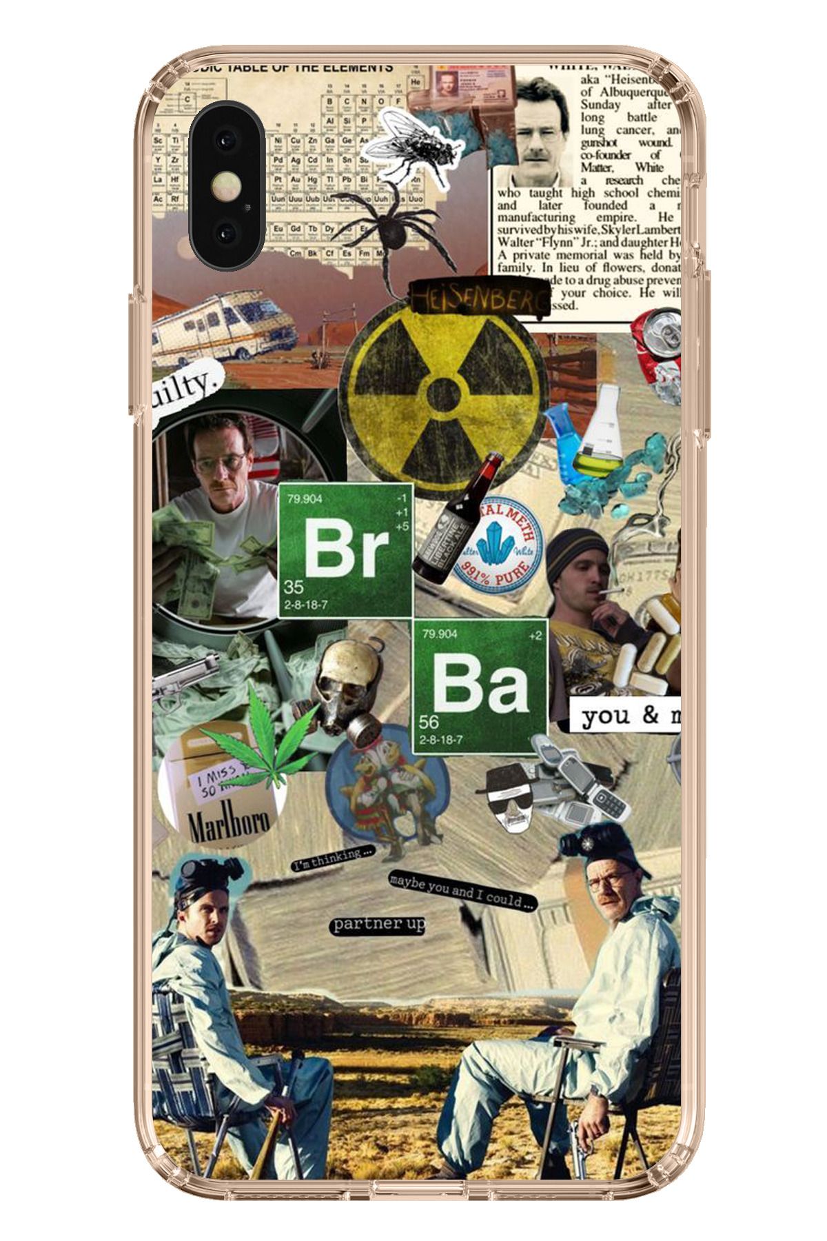 TechTree iPhone XS MAX Uyumlu Breaking Bad Kolaj Şeffaf Silikon Kılıf