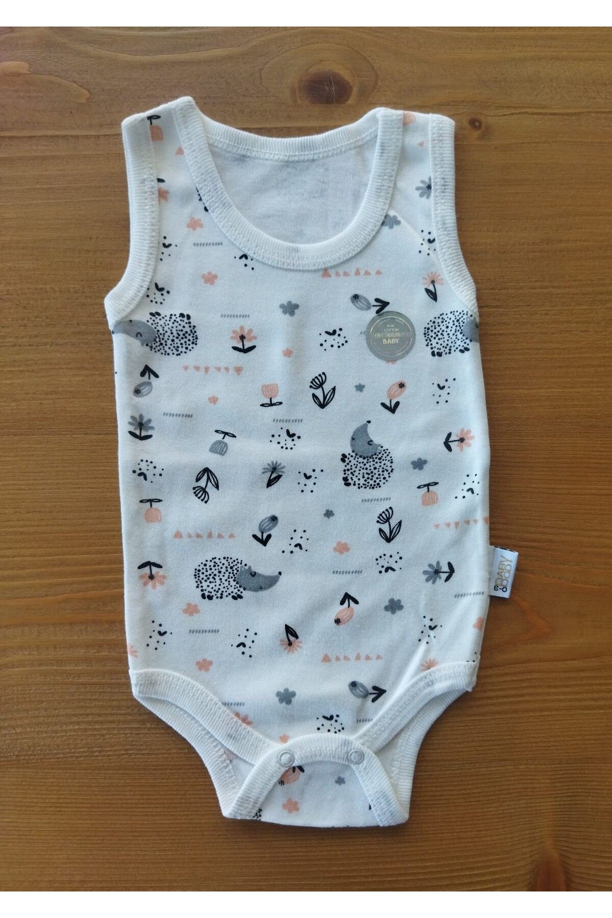 Spinapi Eğlenceli Hayvan Desenli Pamuk Tshirt Atlet