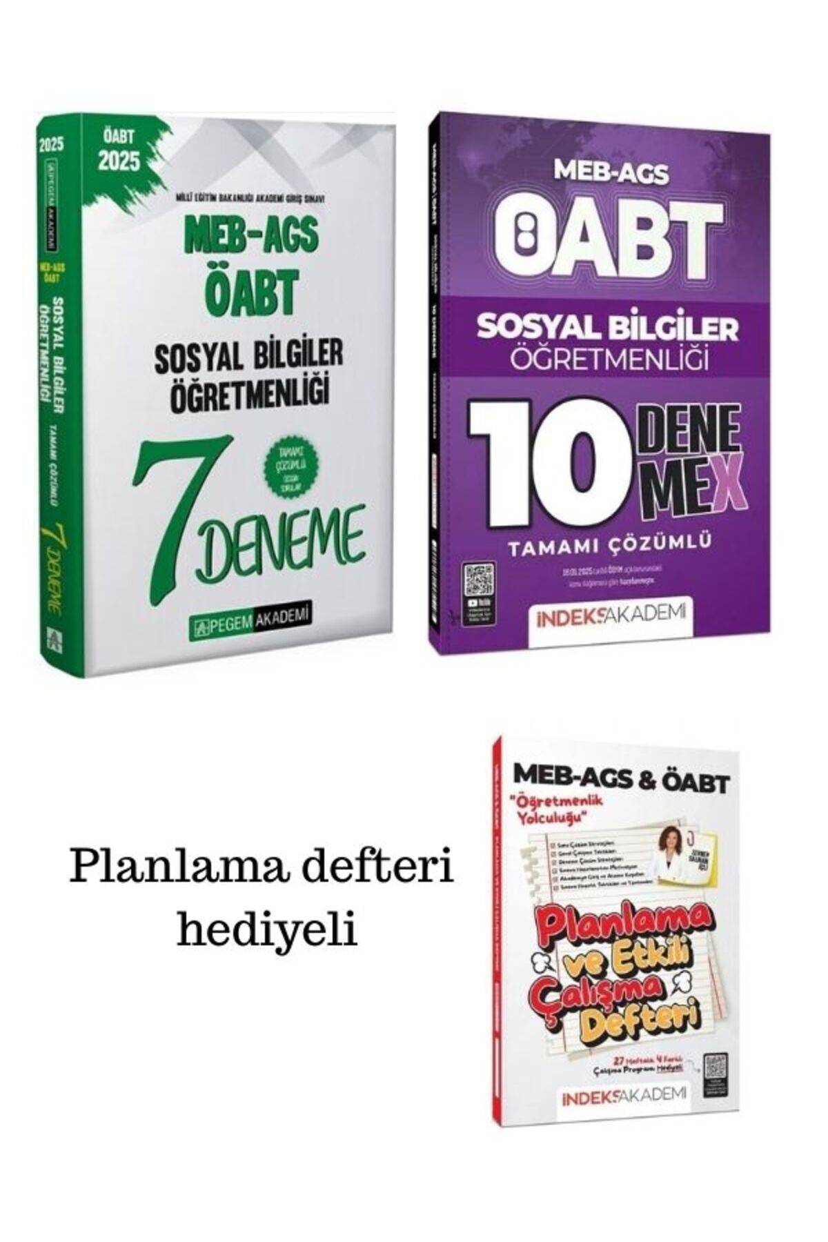 Pegem Akademi Yayıncılık Pegem ve İndeks ÖABT MEB-AGS Sosyal Bilgiler Öğretmenliği Deneme Sınavları (2 Kitap)+Hediyeli