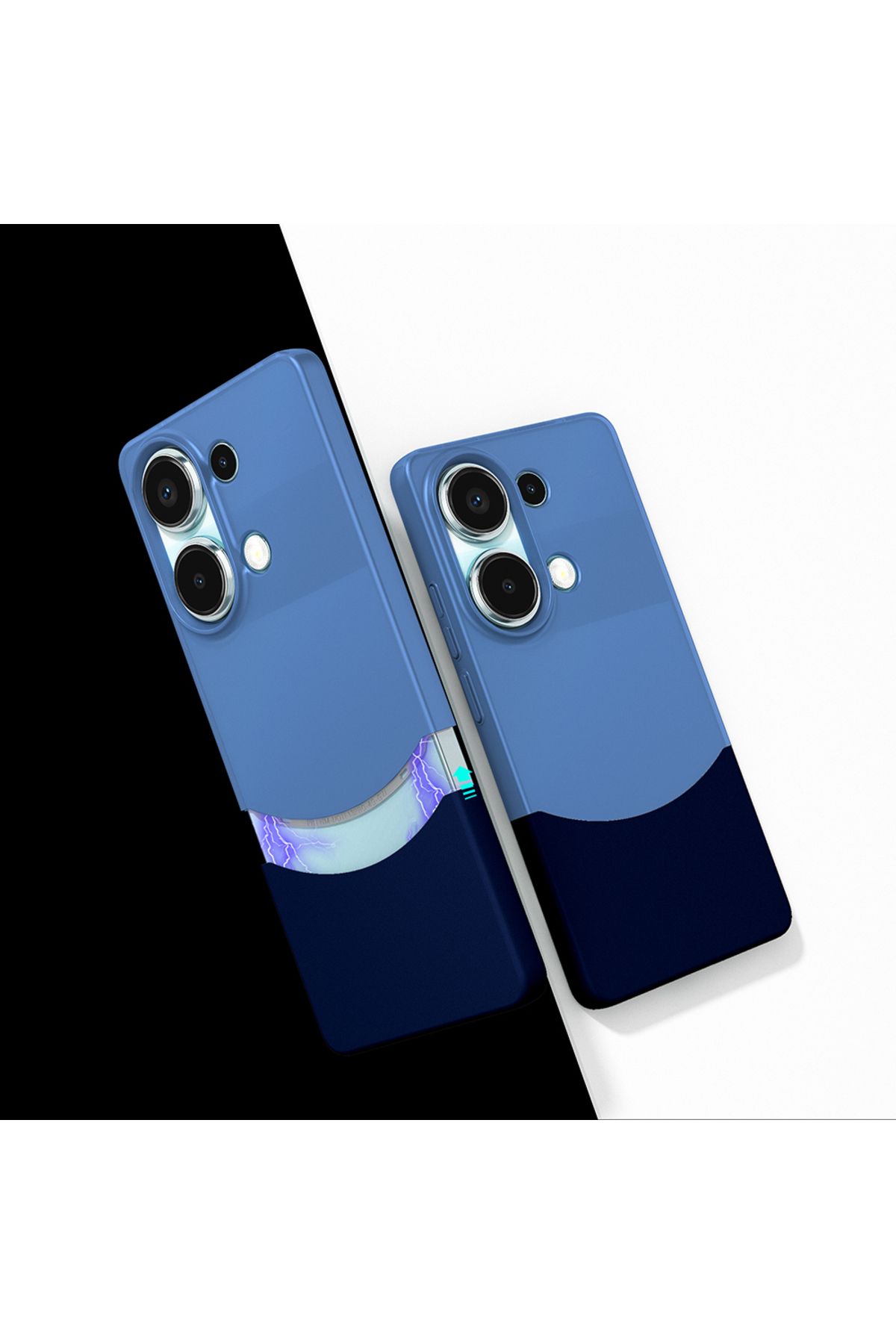 ELSAH Xiaomi Redmi Note 13 Pro 4G Uyumlu Kılıf M-Safe Şarj Özellikli Mıknatıslı, Two Face Kapak