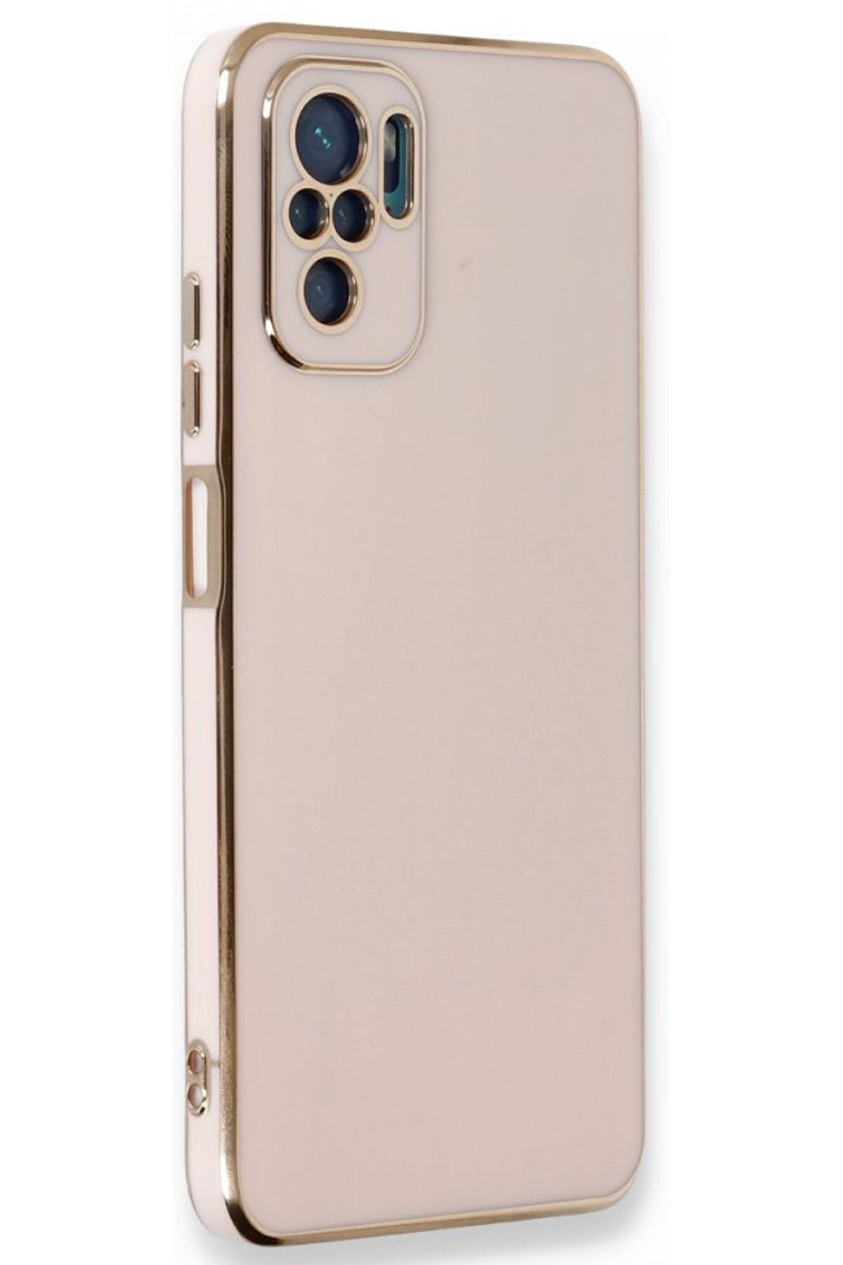 CEPSTOK Xiaomi Redmi Note 10/Note 10S Kılıf Kenar Detaylı Yumuşak Parlak Silikon