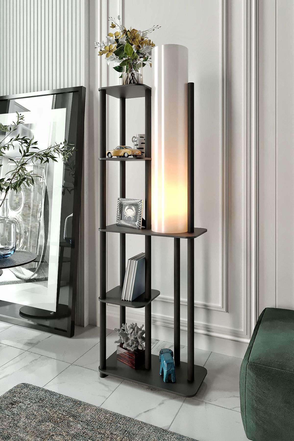 Home Moda Raflı Kitaplık Lambader