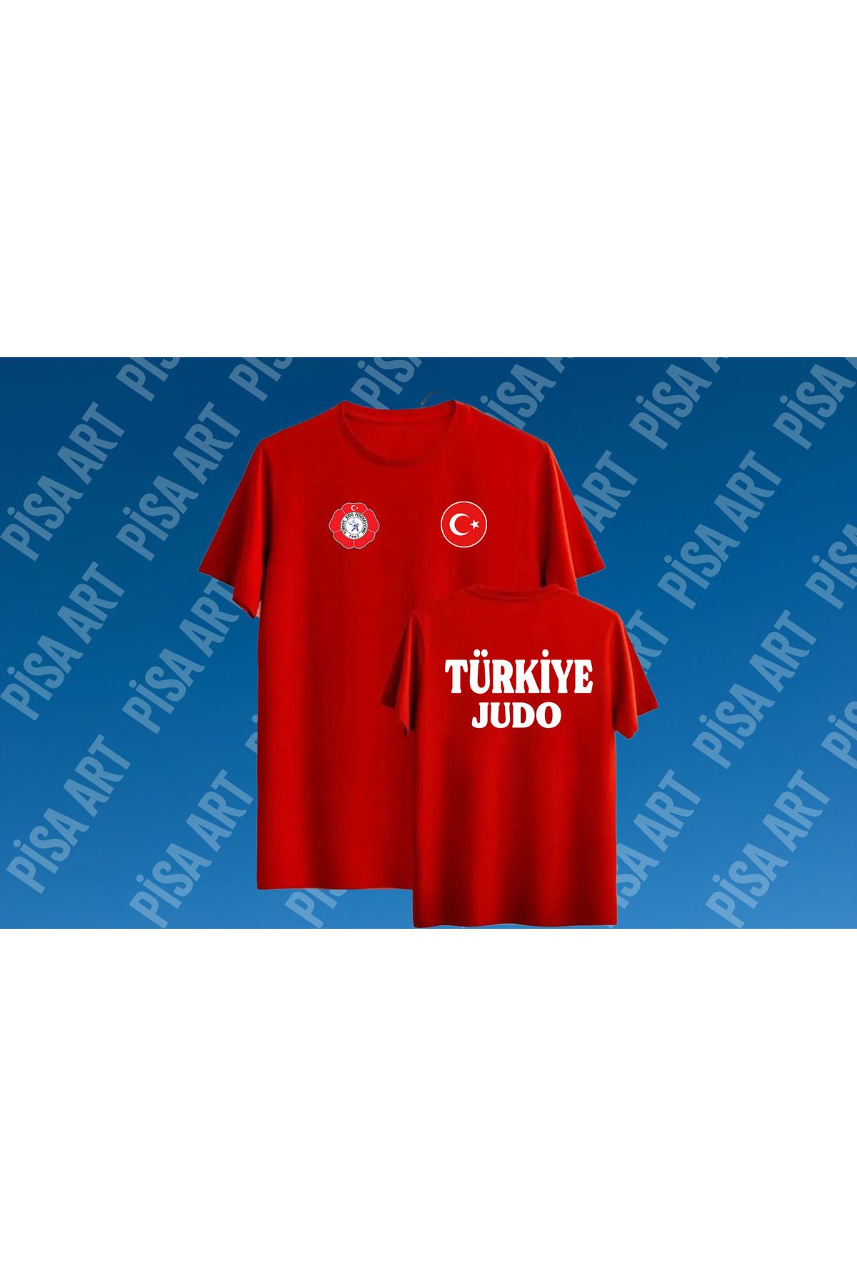 Pisa Art JUDO TÜRKİYE MİLLİ TAKIM TASARIMLI ÇOCUK VE YETİŞKİN T-SHİRT KİŞİYE ÖZEL BASKI YAPILIR